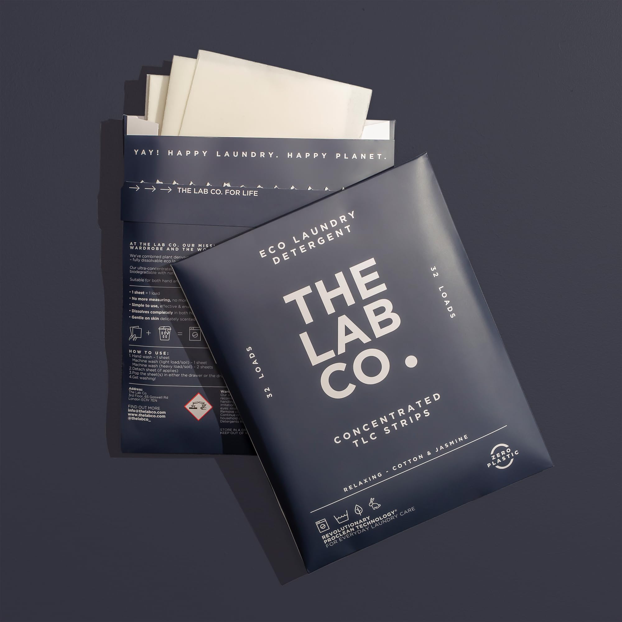 The Lab Co. - Laundry Detergent Strips (32 Loads, Cotton Lavender Jasmine) 7
