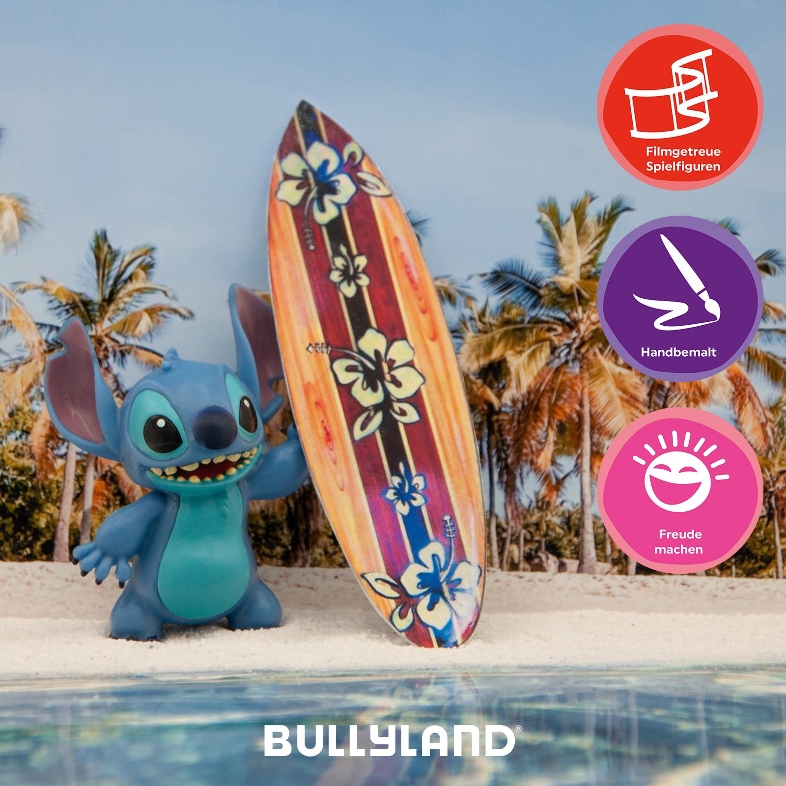 Bullyland Stitch Figure - Walt Disney Lilo & Stitch | Approx. 6 cm | Hand Painted 5