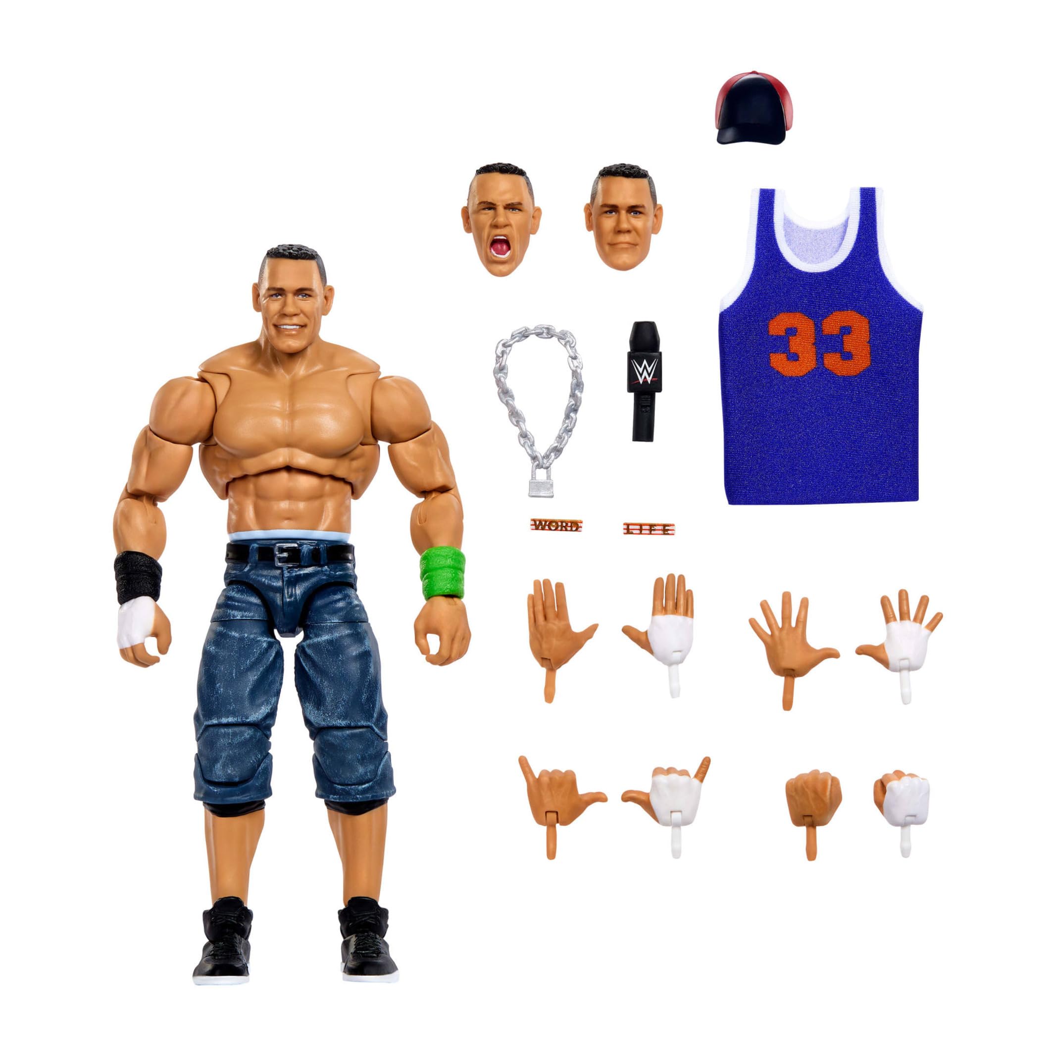 Mattel WWE Ultimate Edition John Cena 6-inch Action Figure & Accessories - 30+ Points of Articulation, Swappable Parts