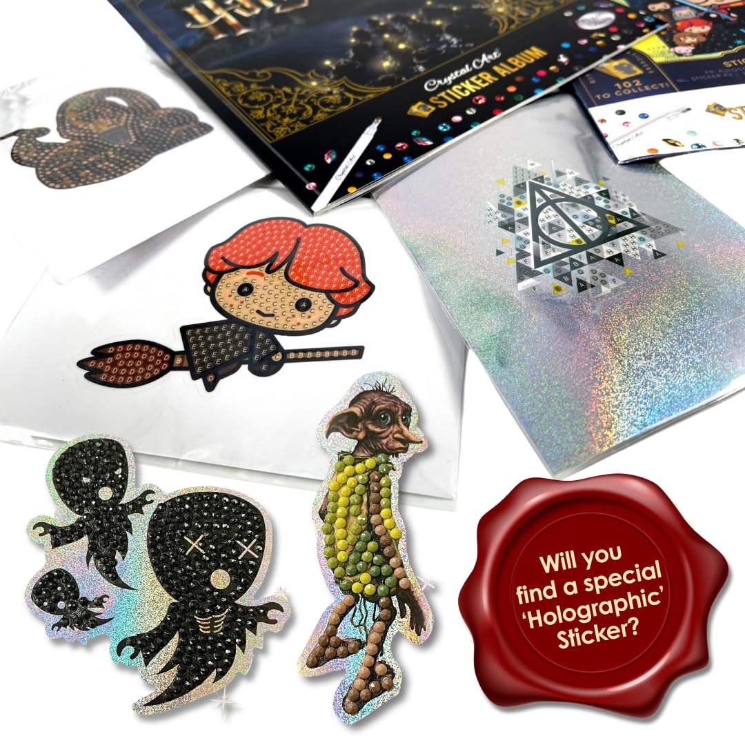 CRYSTAL ART Harry Potter Sticker Pack - 3 Mystery Diamond Art Collectible Stickers 2