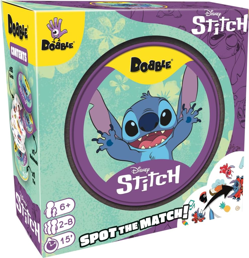 Asmodee Dobble Disney Lilo and Stitch Family Card Game (ASMDOBSTI01EN)