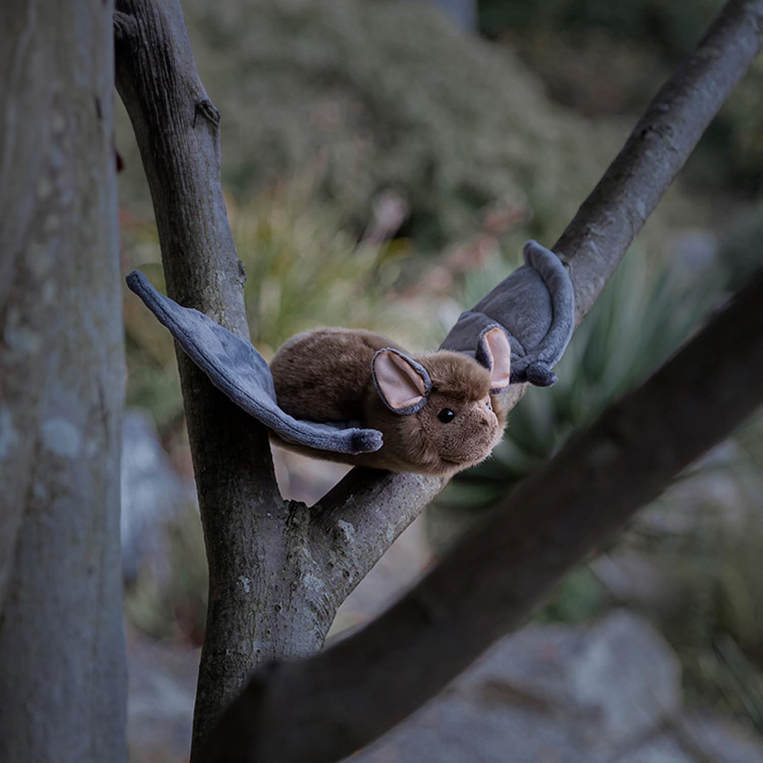 Tobar Animigos World of Nature Bat Plush Toy - 46cm Wingspan, Brown 3