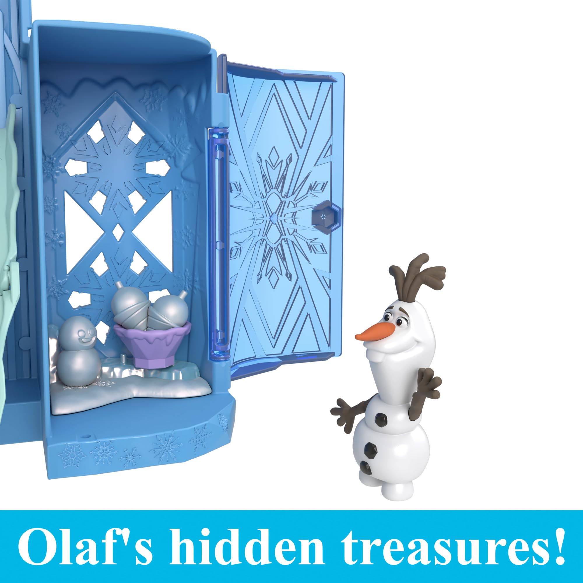 Mattel Disney Frozen Elsa's Ice Palace Stackable Playset with Small Doll and 8 Pieces 4
