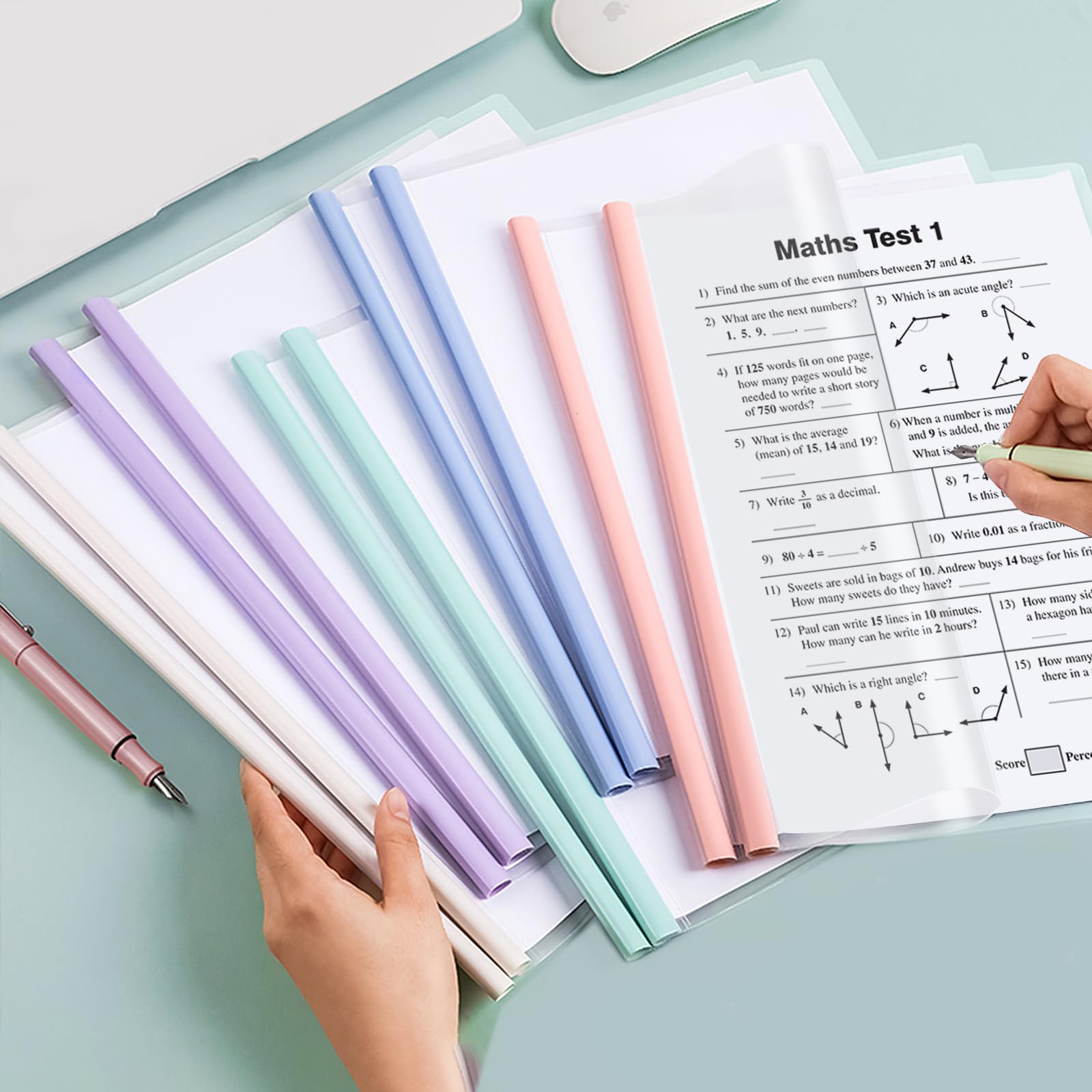 ASelected Report Covers - 20 Pcs A4 Sliding Bar Binding Covers | Holds 60 Sheets | PP Material 6