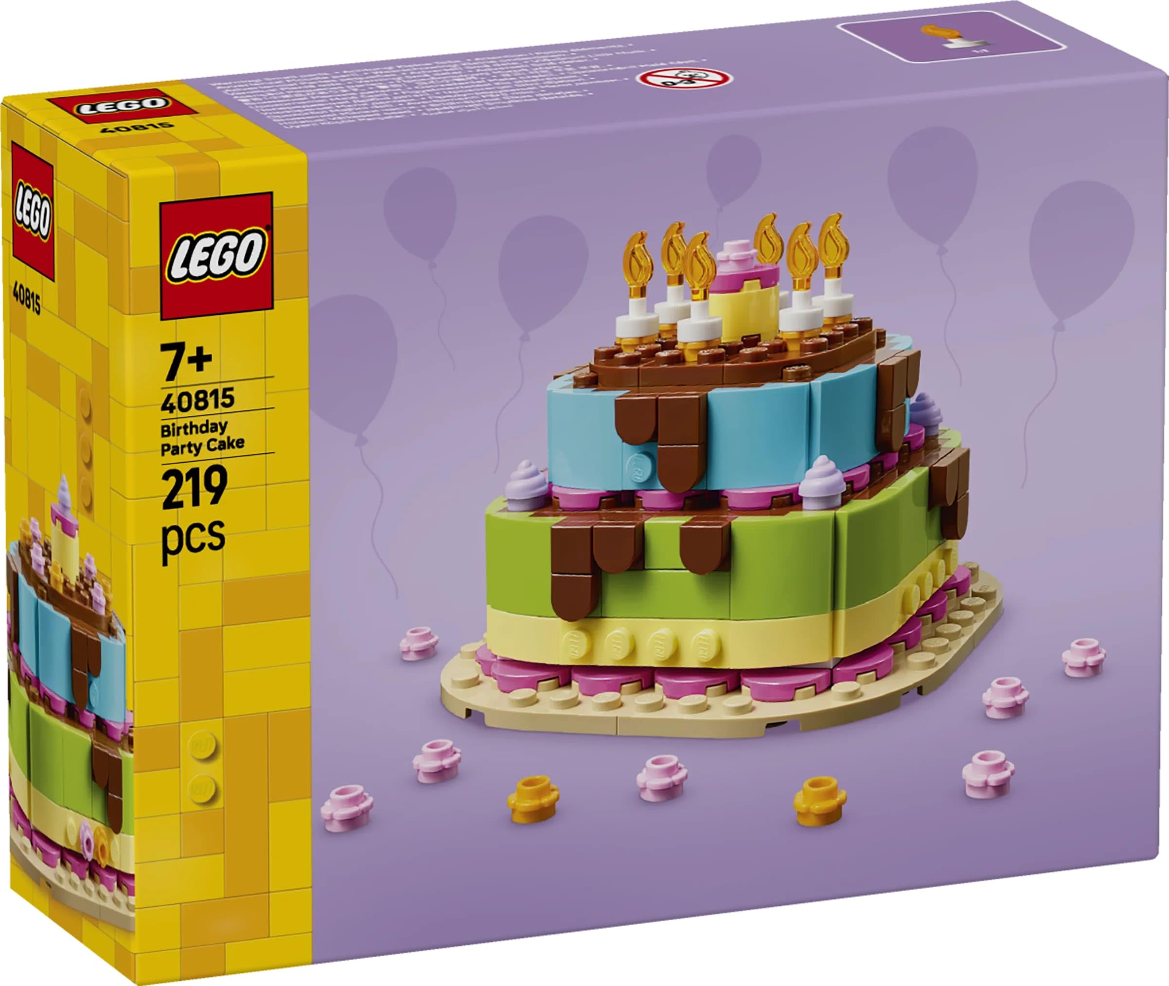 LEGO Birthday Party Cake Building Set - Customizable Decorations & 10 Candles | Model 40815 5