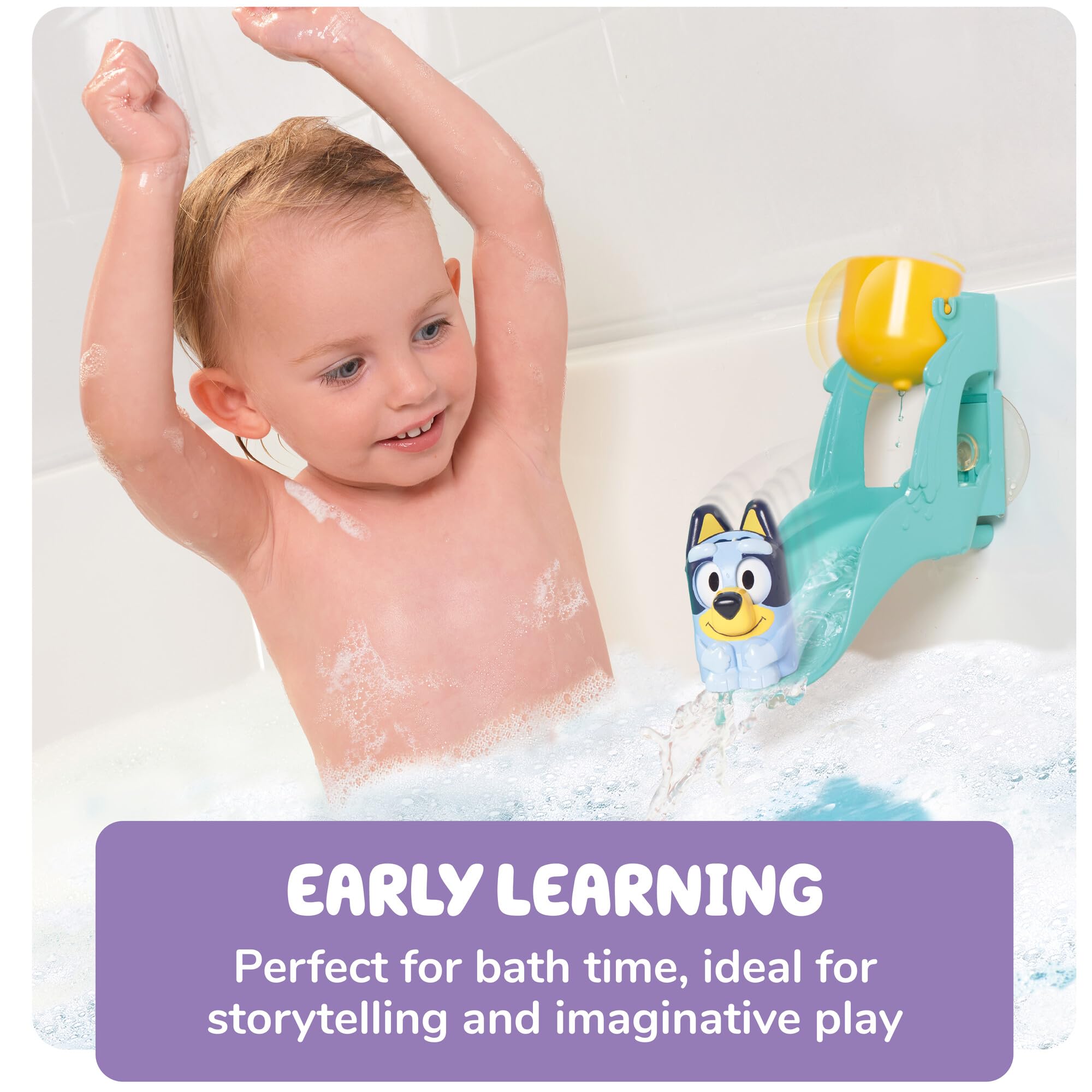 Toomies Bluey’s Waterslide - Bath Toy for Toddlers with Moving Eyes, Water Play Fun 2
