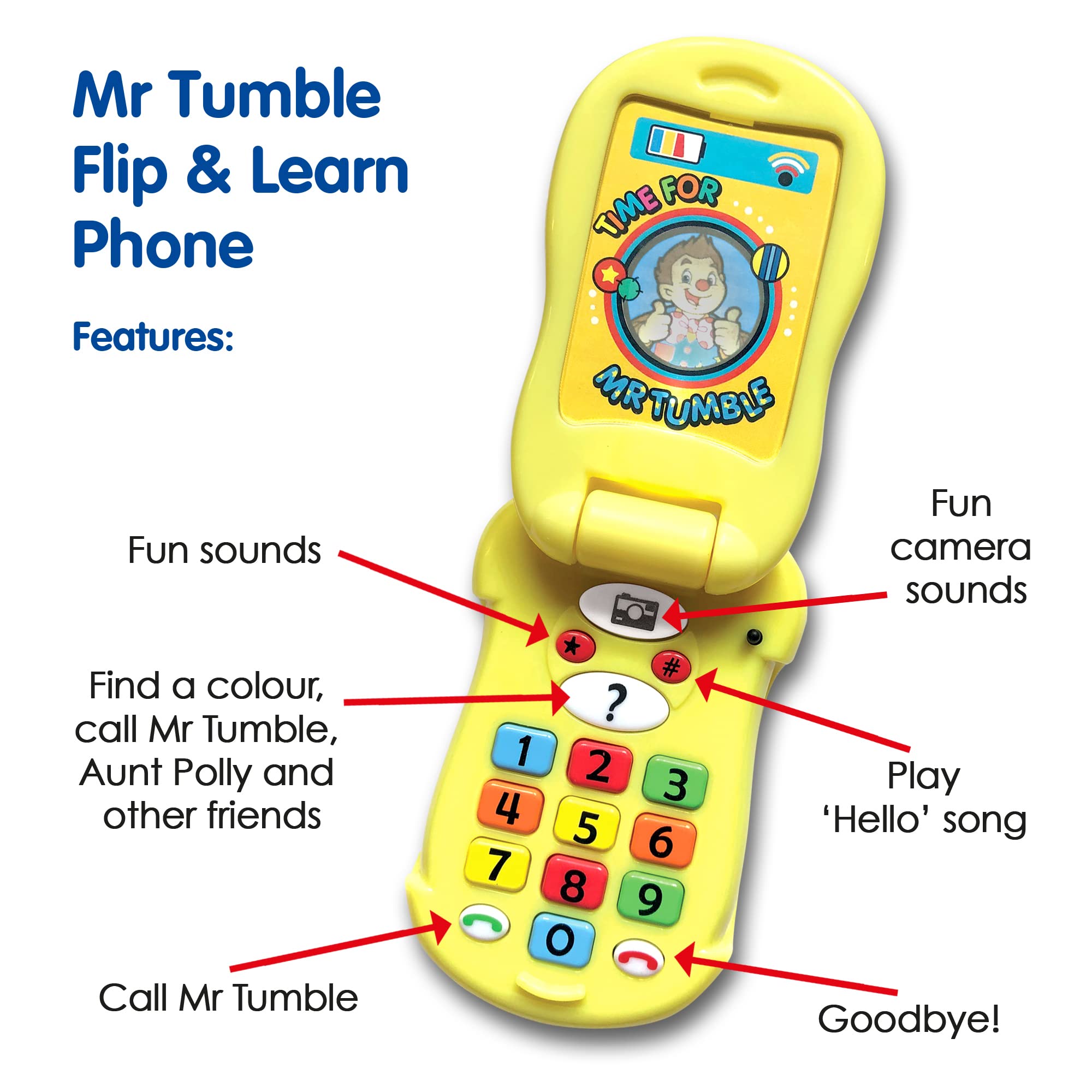 Mr Tumble - Something Special Flip & Learn Toy Phone | Ages 18 Months+ | SS02 4