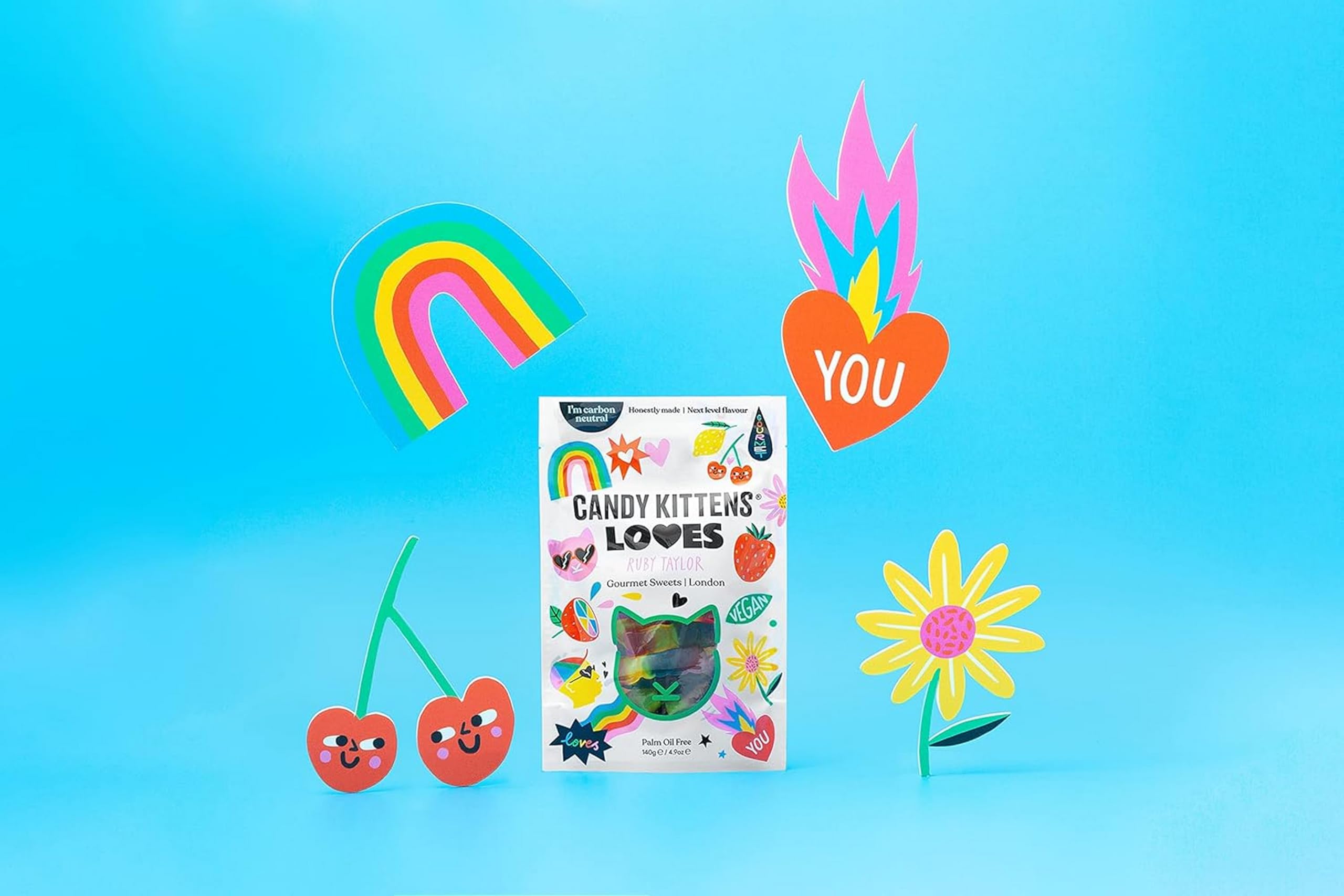 Candy Kittens LOVES Vegan Sweets – Fizzy Treats with Real Fruit Juice (140g) 4