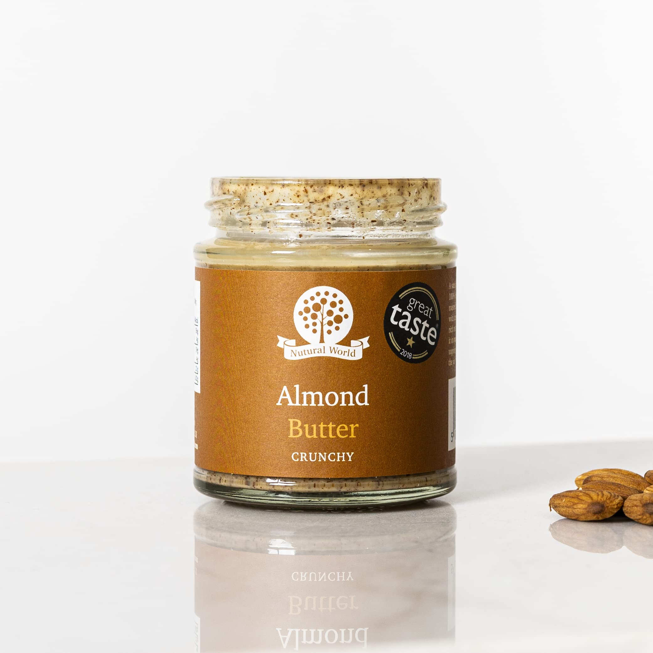 Nutural World Crunchy Almond Butter - 100% Almonds, Great Taste Award Winner | 1kg 2
