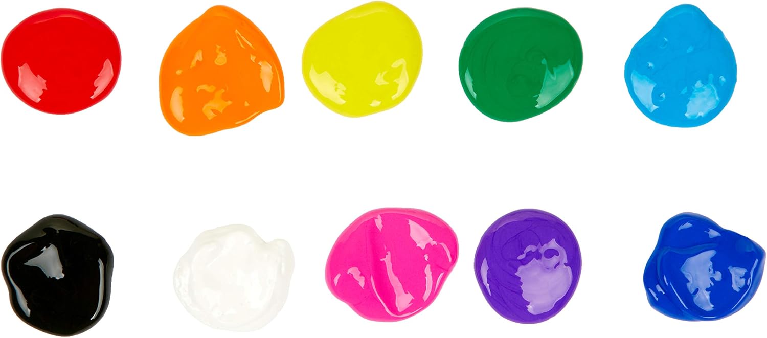 Crayola 10 ct Washable Kids' Paint - Assorted Colors, 2 oz Bottles 4