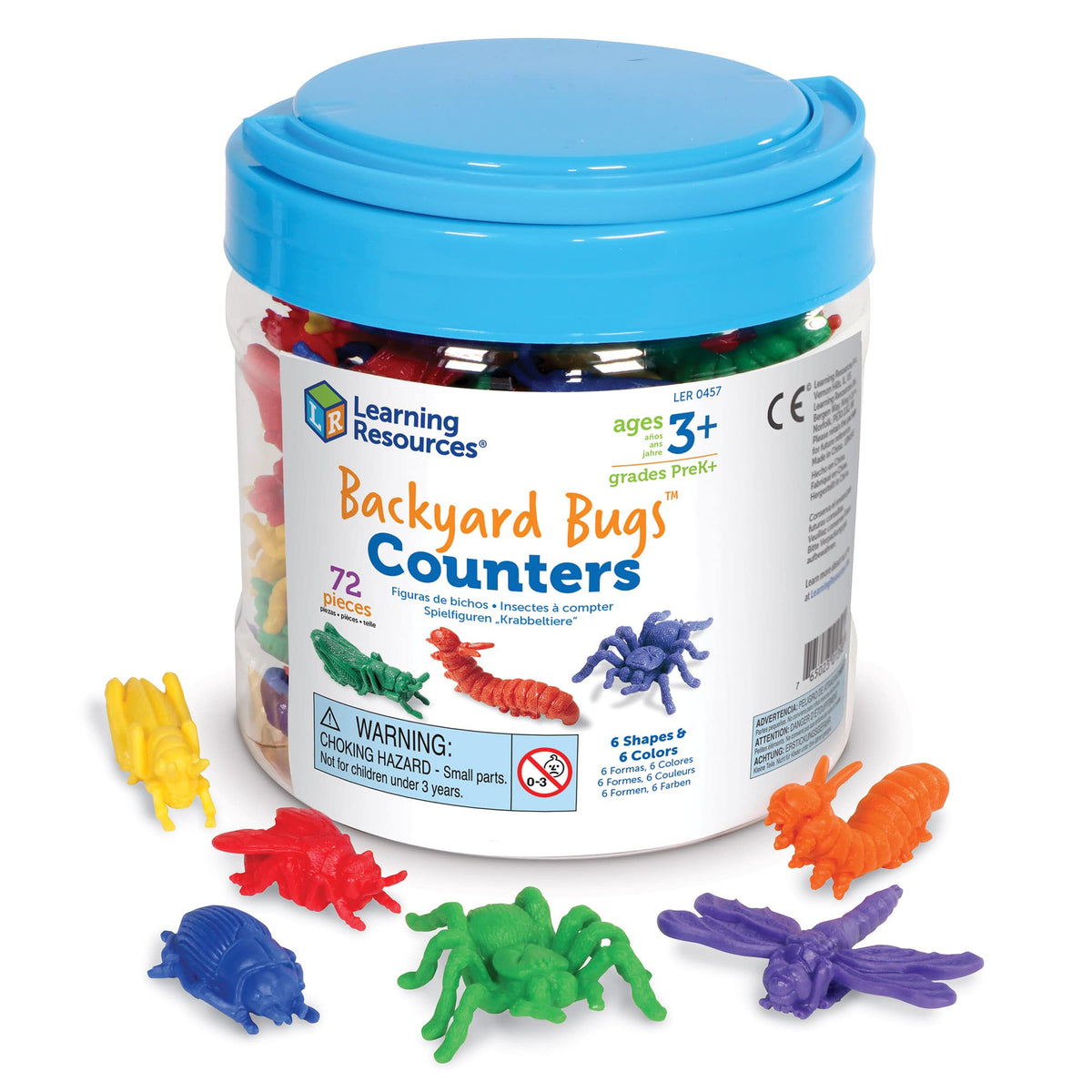 Learning Resources Backyard Bugs Counters - Set of 72, Ages 3–7