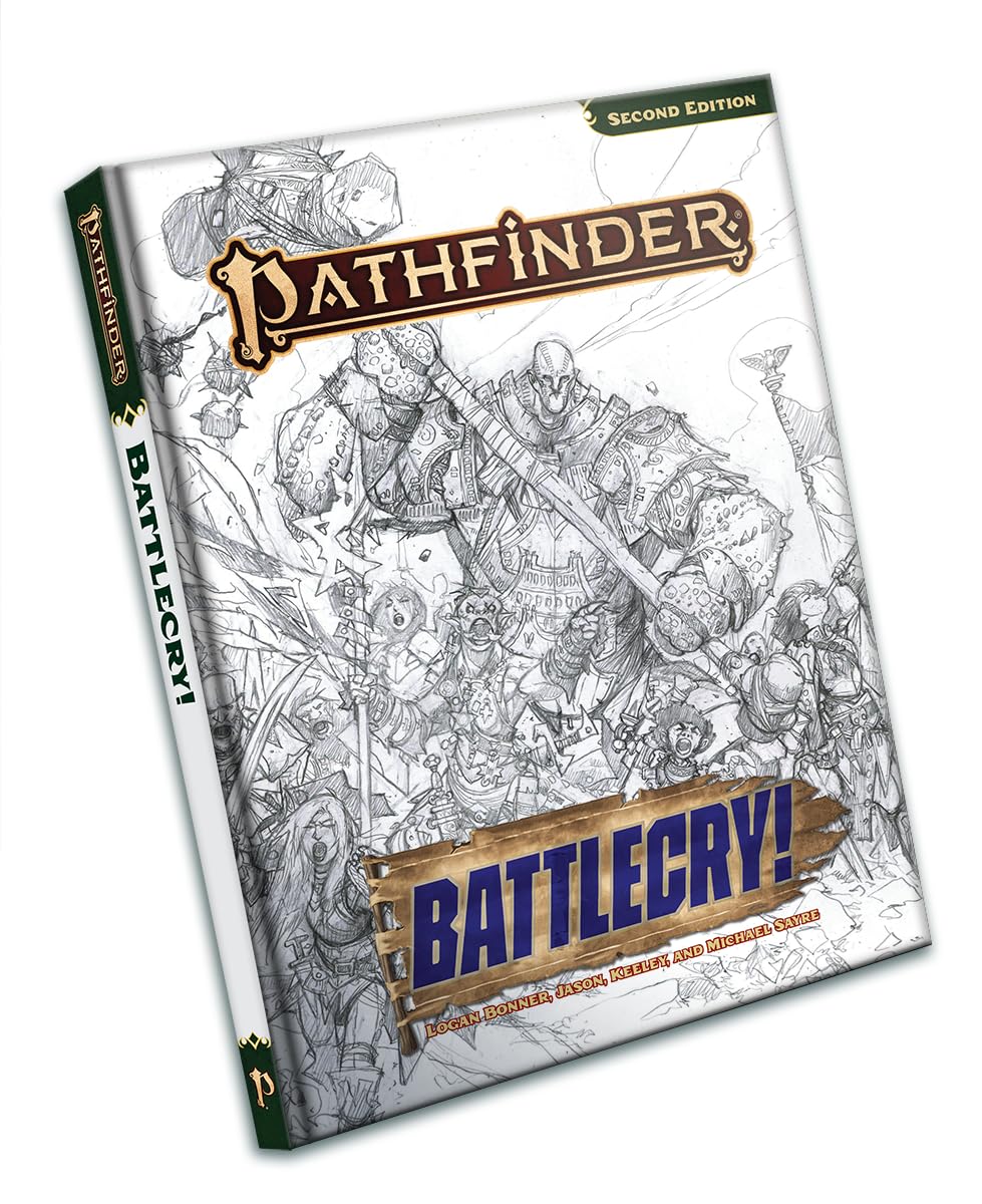 Paizo Pathfinder Battlecry! Rulebook (Pathfinder Second Edition) | Hardcover Sketch Cover 1