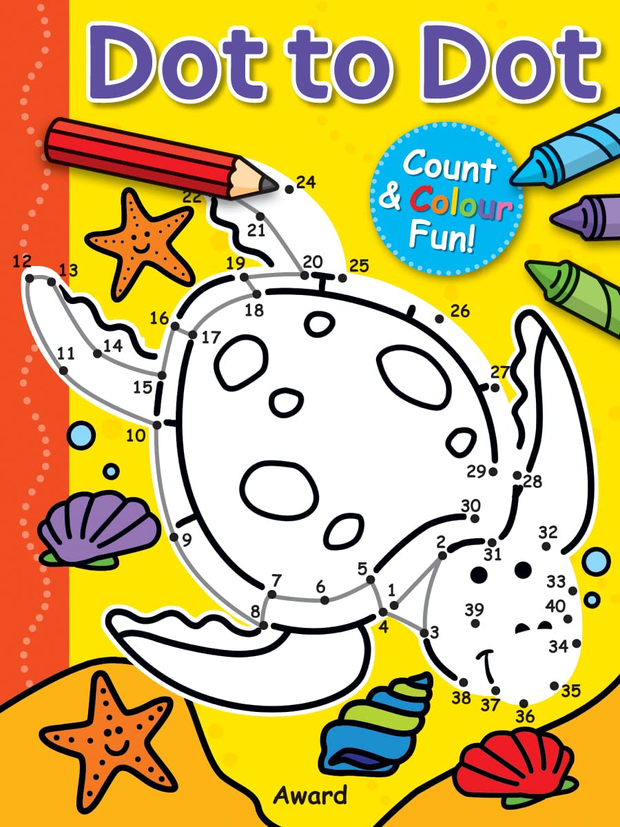 Award Publications Ltd Dot to Dot Turtle and More Activity Book - Counting & Colouring Fun | Ages 4-8
