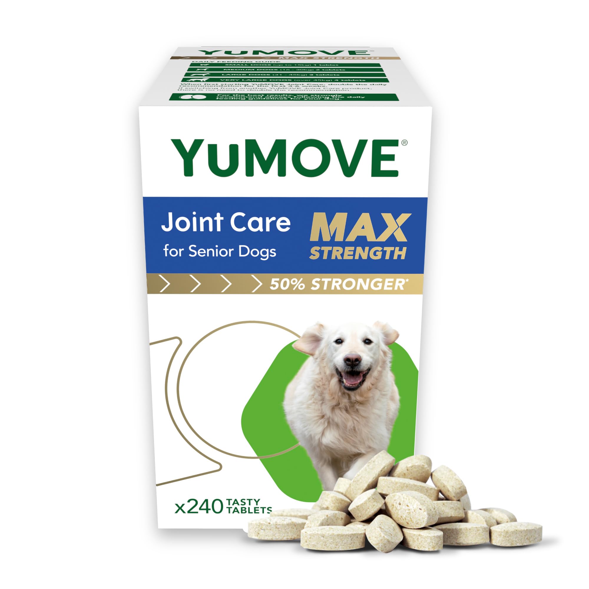 YuMOVE Max Strength Joint Supplement for Senior Dogs | 240 Tablets | Fish Flavor 1