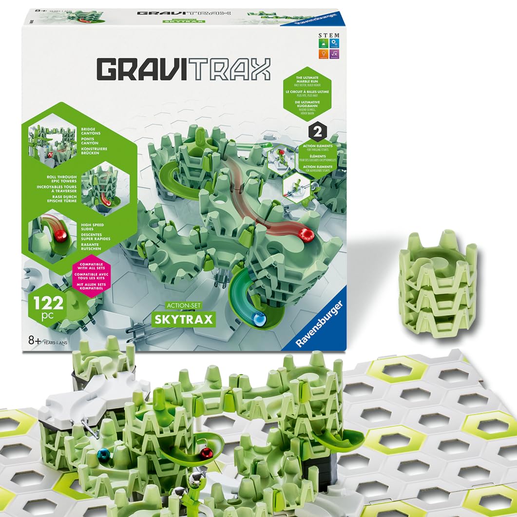 Ravensburger GraviTrax Action-Set M SkyTrax Marble Run | STEM Toy for Ages 8+ | 120+ Elements