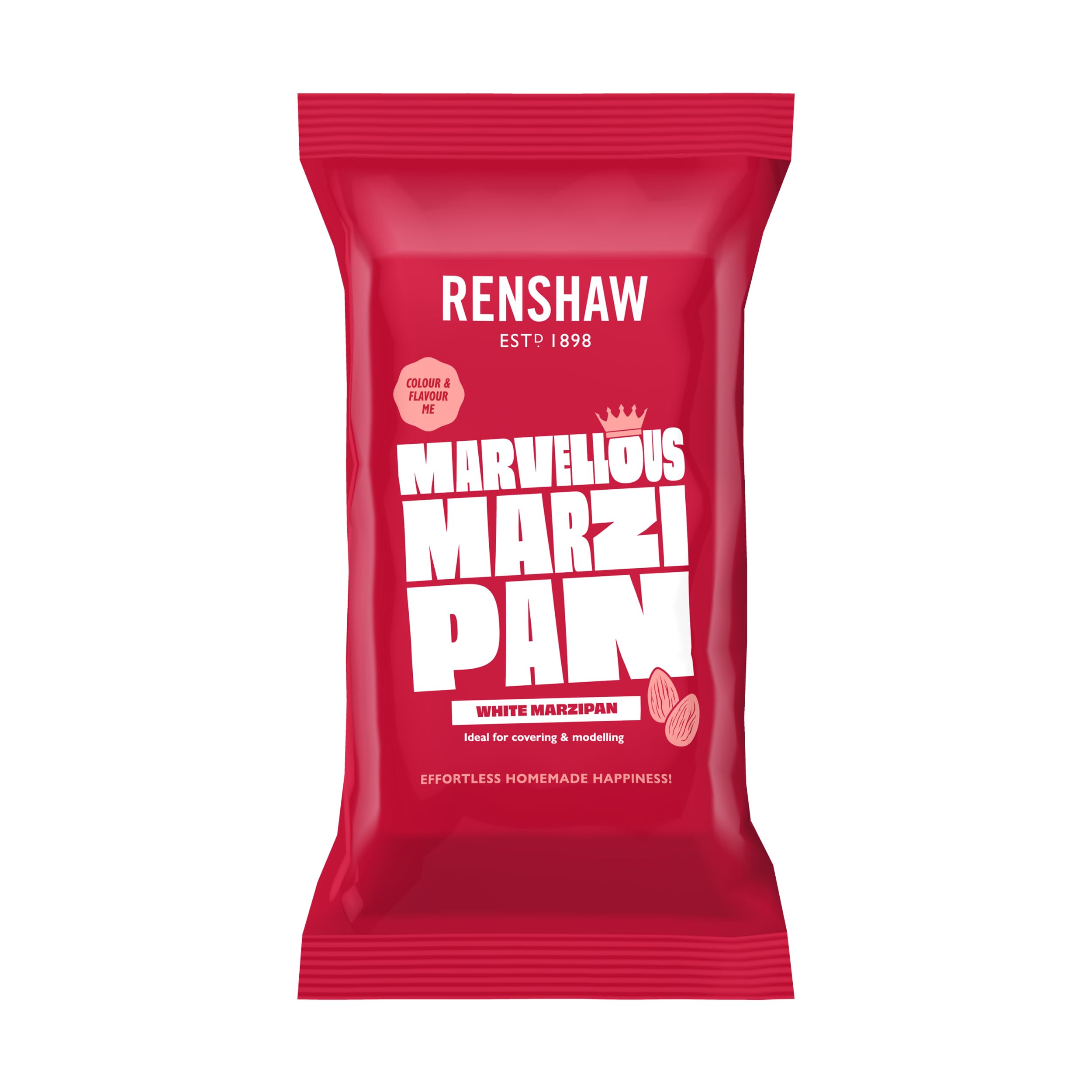 Renshaw Ready Rolled White Marzipan Disc 500g for 8" Cake Covering