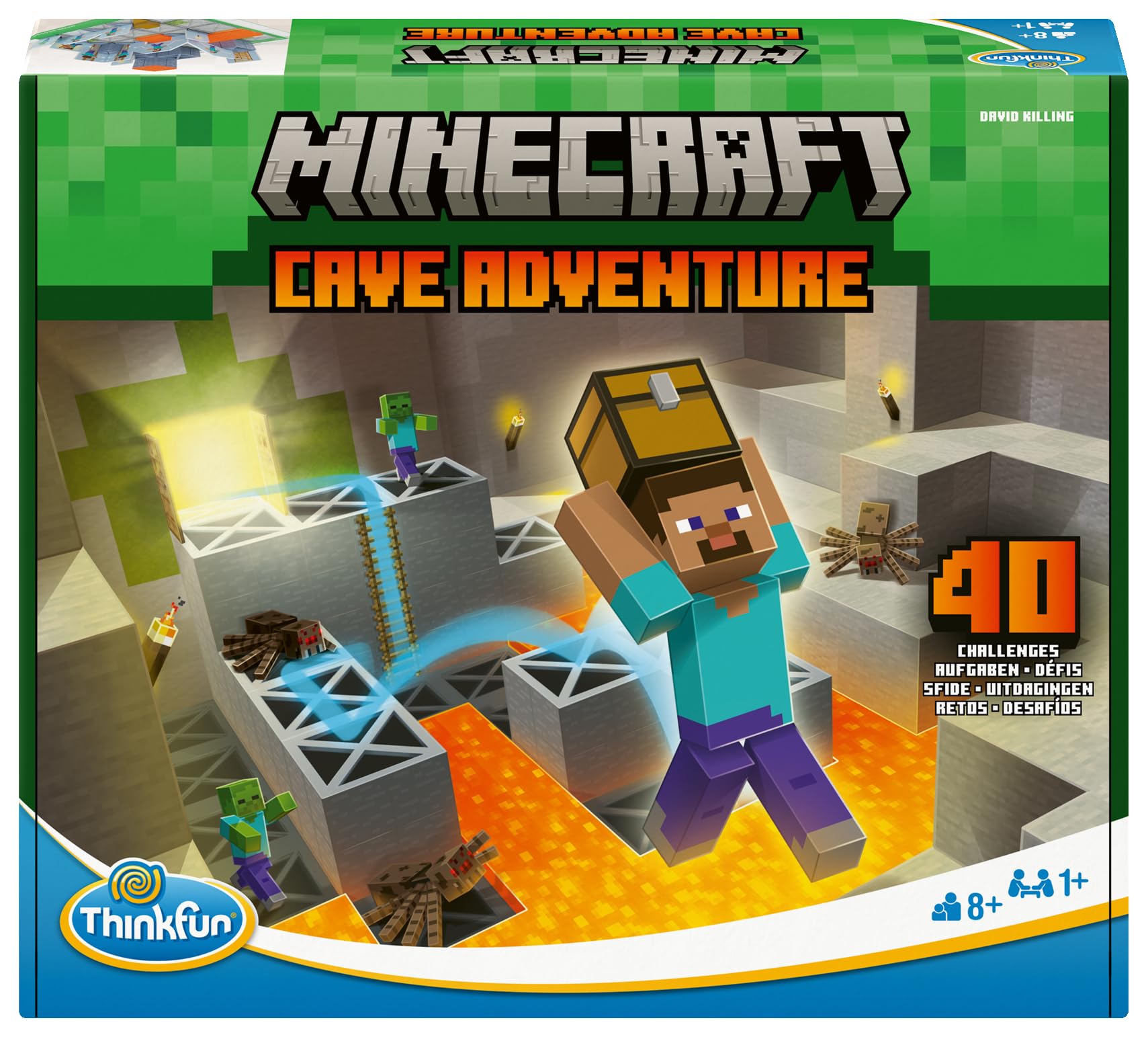 ThinkFun Minecraft Cave Adventure - Screen-Free Strategy Puzzle Game for Ages 8+ 1