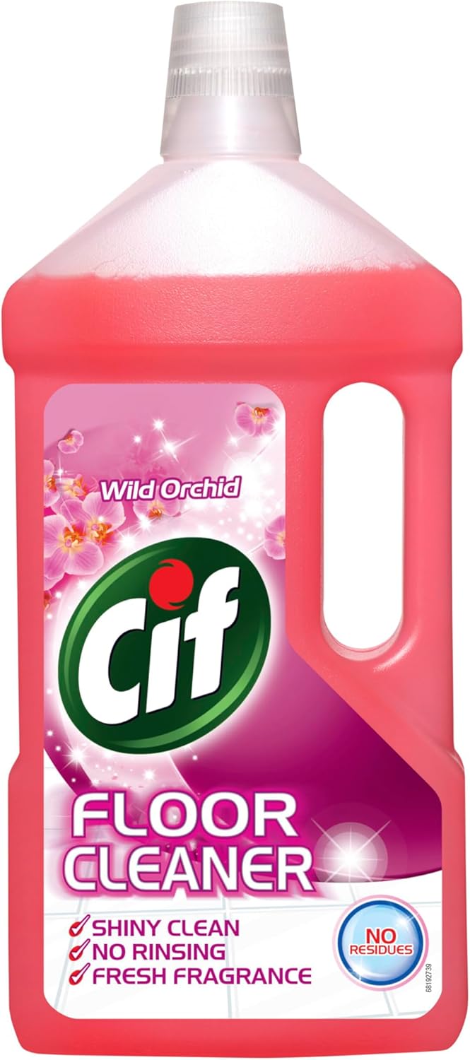 Cif Wild Orchid Bodenreiniger – Rückstandsfreier Reiniger für mehrere Oberflächen, für Linoleum, Vinyl und Keramikfliesen