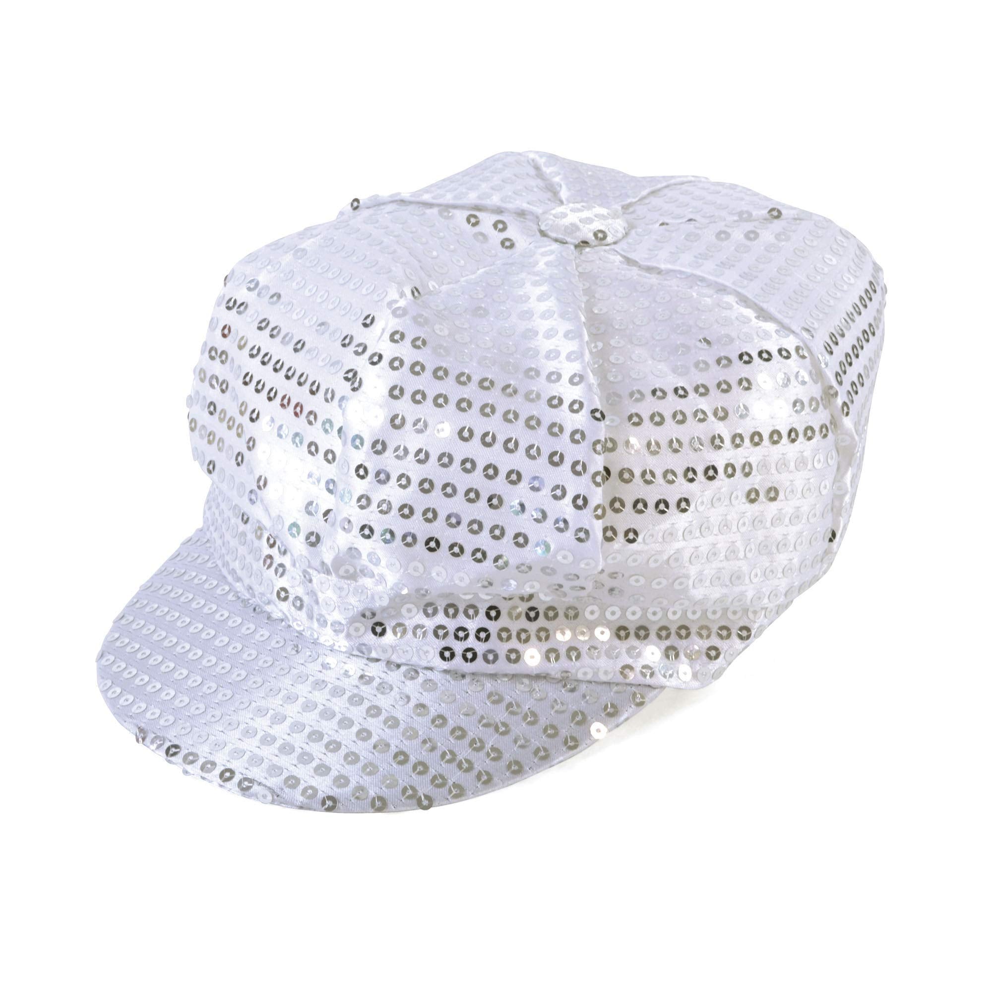 Bristol Novelty BH540 Sequin Cap 70’s Style Black Hat 3