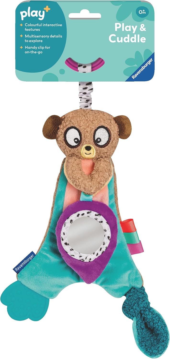 Ravensburger Play+ Cuddle & Play Meercat - Soft Plush Baby Toy for 0+ Months 1