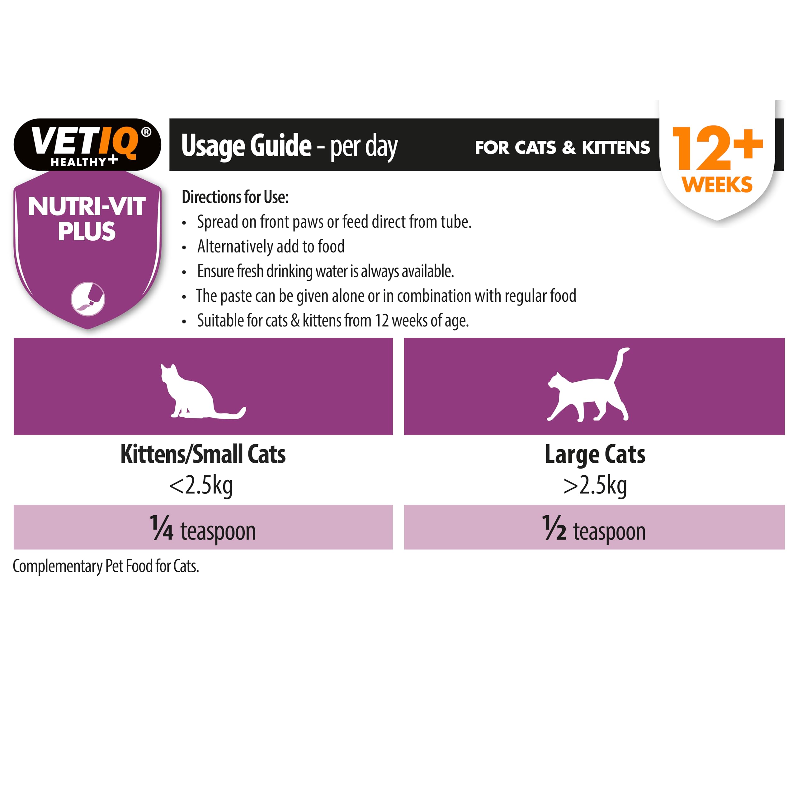 VETIQ Nutri-Vit Plus Cat Multivitamin Paste - High Calorie Energy & Appetite Stimulant | 70g 5