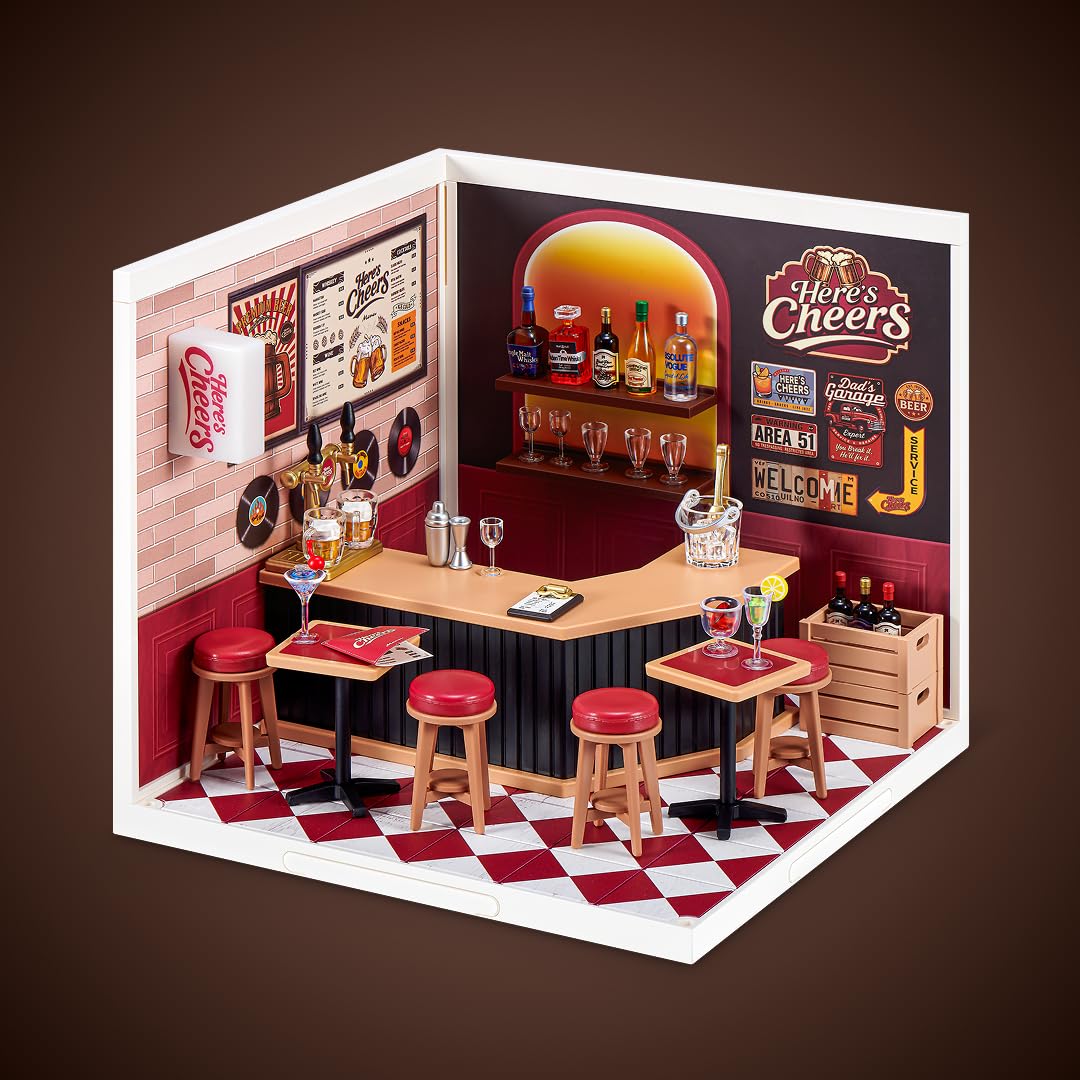 Mini Brands Spaces Here's Cheers Playset - Build Your Own Mini World | Plastic | Ages 3+ 2