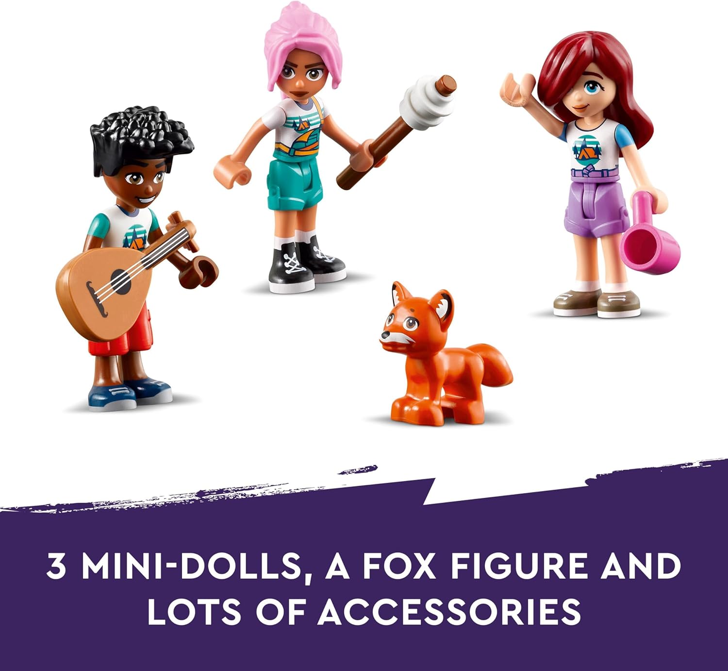LEGO Friends Adventure Camp Cosy Cabins - Camping Playset with Mini-Dolls & Bikes for Ages 7+ 2