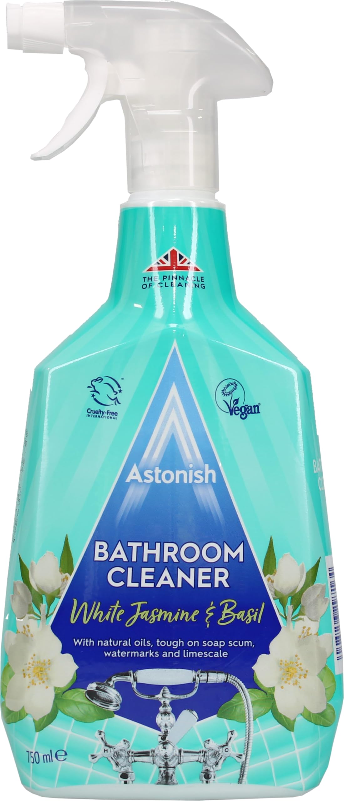Astonish White Jasmine & Basil Bathroom Cleaner Spray - 750ml | Cruelty-Free, Fast-Acting 1