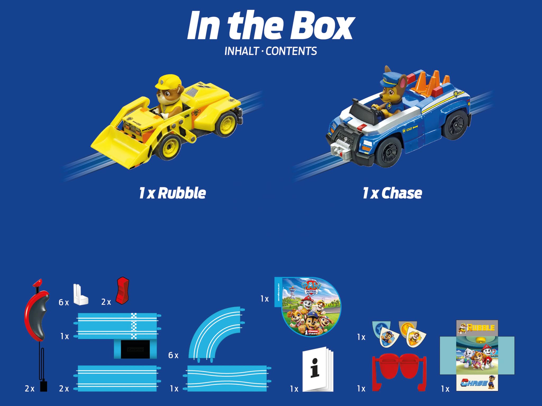 Carrera FIRST PAW Patrol - On The Double Slot Racing Track Set for Kids