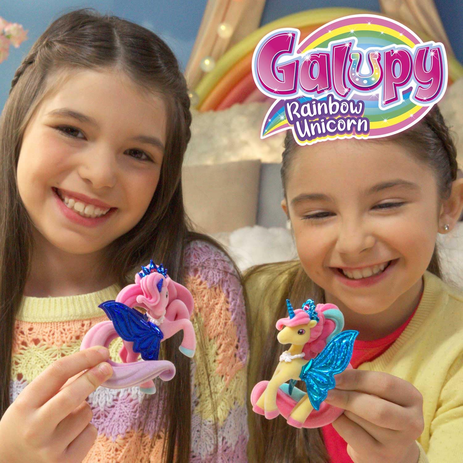 Galupy Rainbow Unicorn Toy Set - 3 Pack Collectable Figures with Swarovski Crystals 4