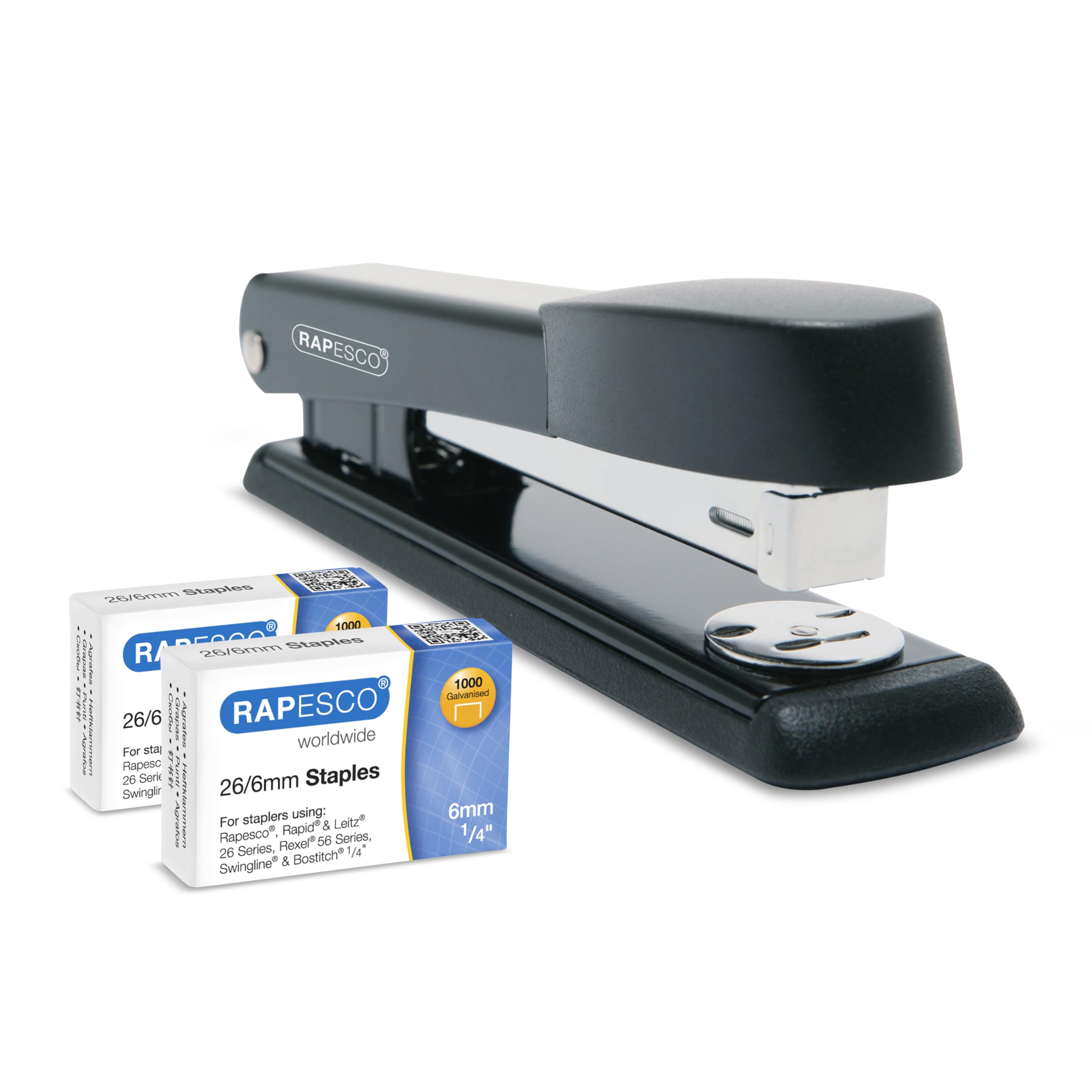 Rapesco 1602 Germ-Savvy Antibacterial Marlin Stapler, 25 Sheet Capacity and 1