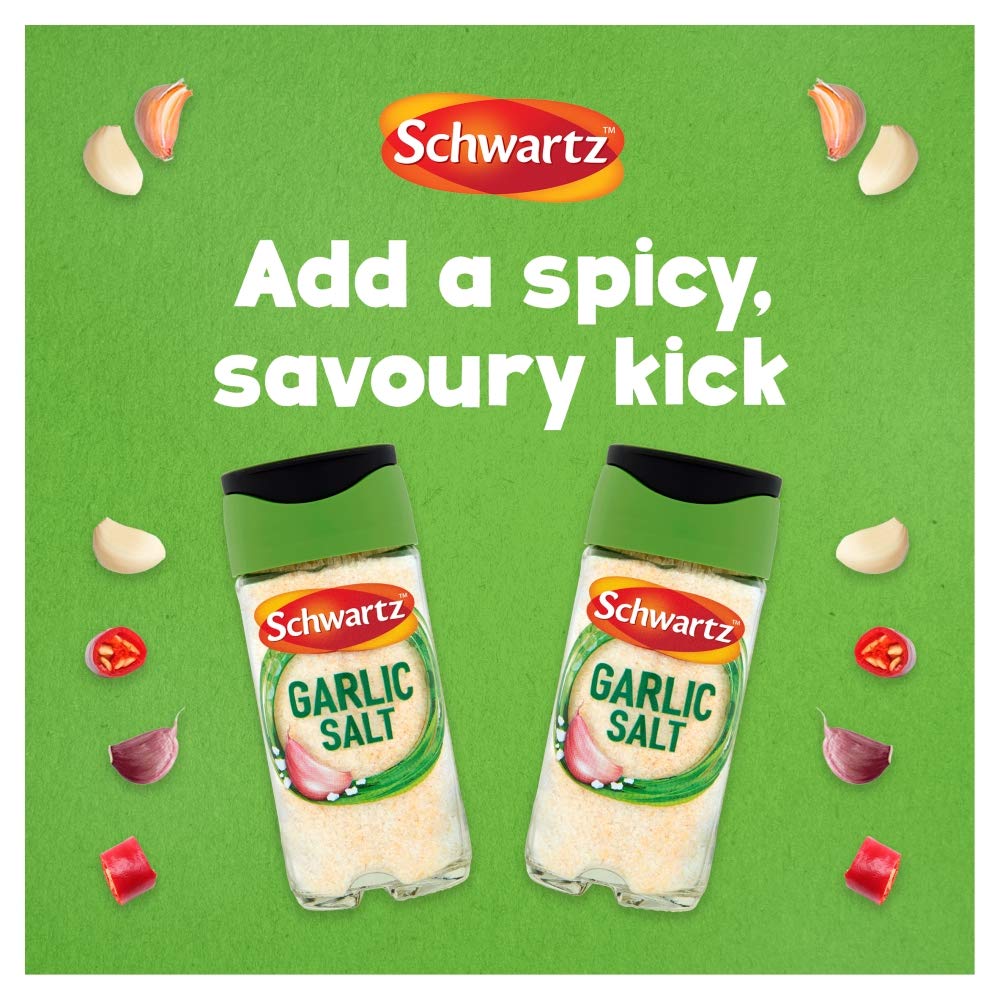 Schwartz Garlic Salt - Savoury Flavour Enhancer | 73g Jar | Pack of 6 4
