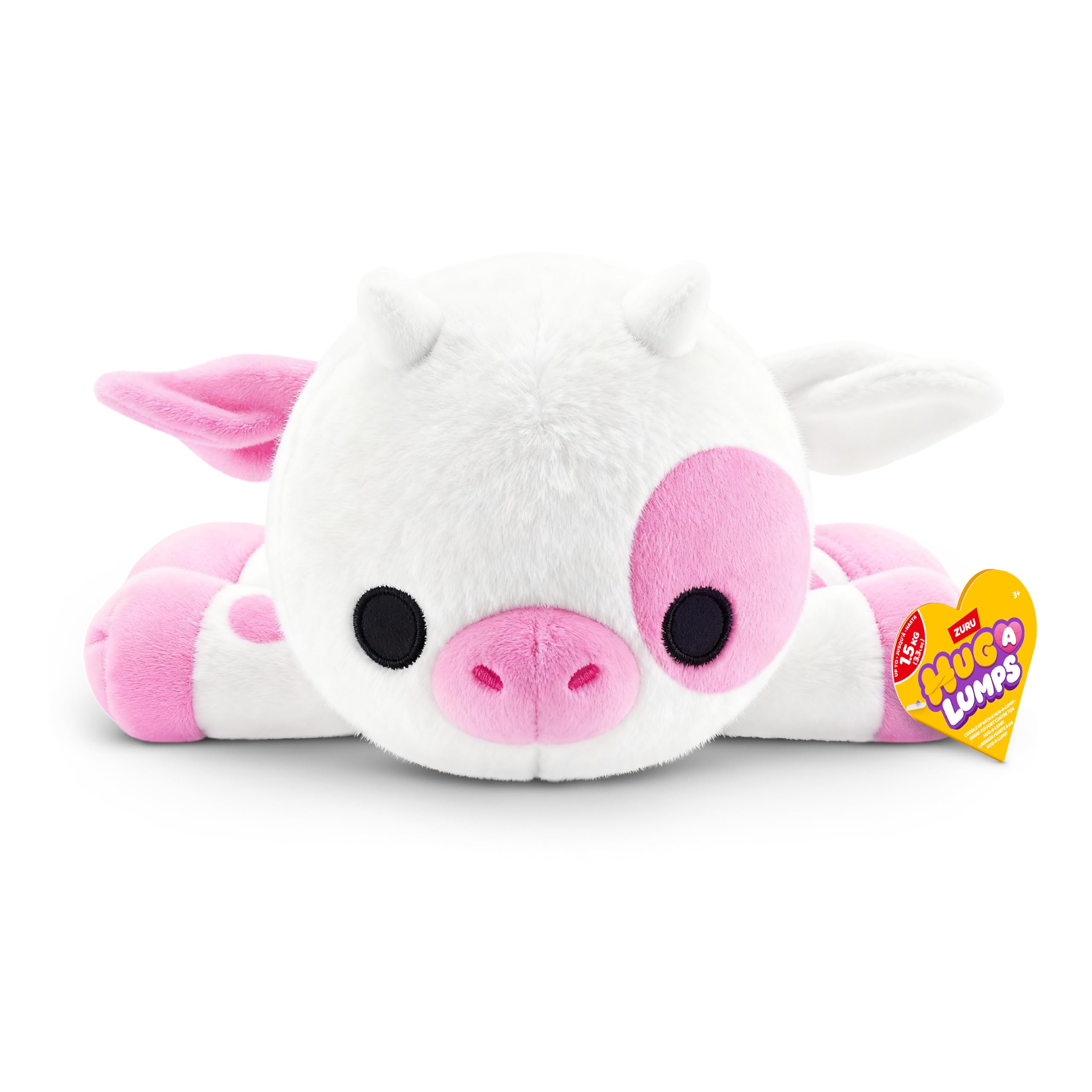 Hug-A-Lumps Cow (Clover) Medium Soft Doll - Weighted Plush for Calm & Comfort