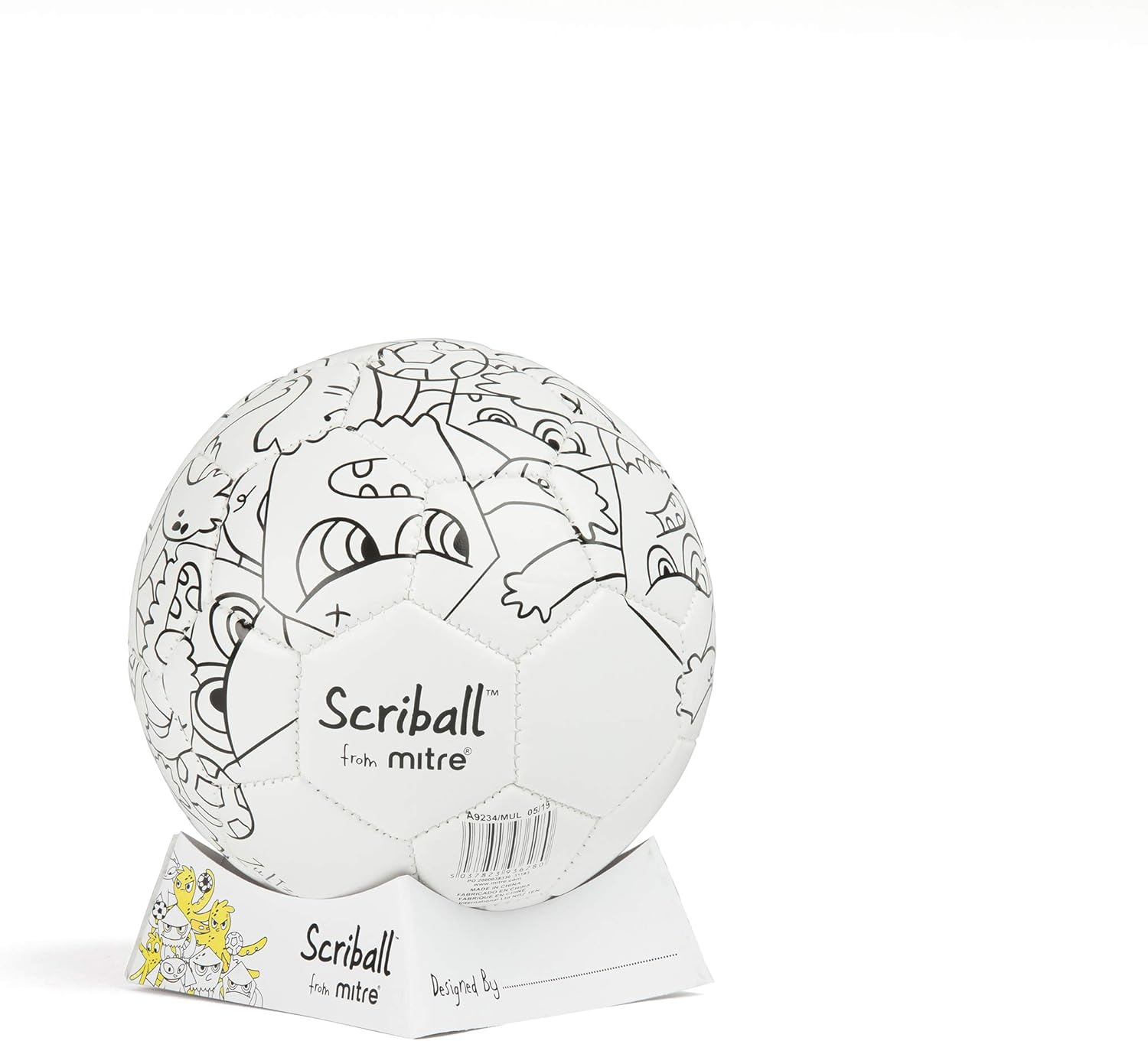 Mitre Scriball Zultz Personalisable Mini Football with Colouring Pens 4