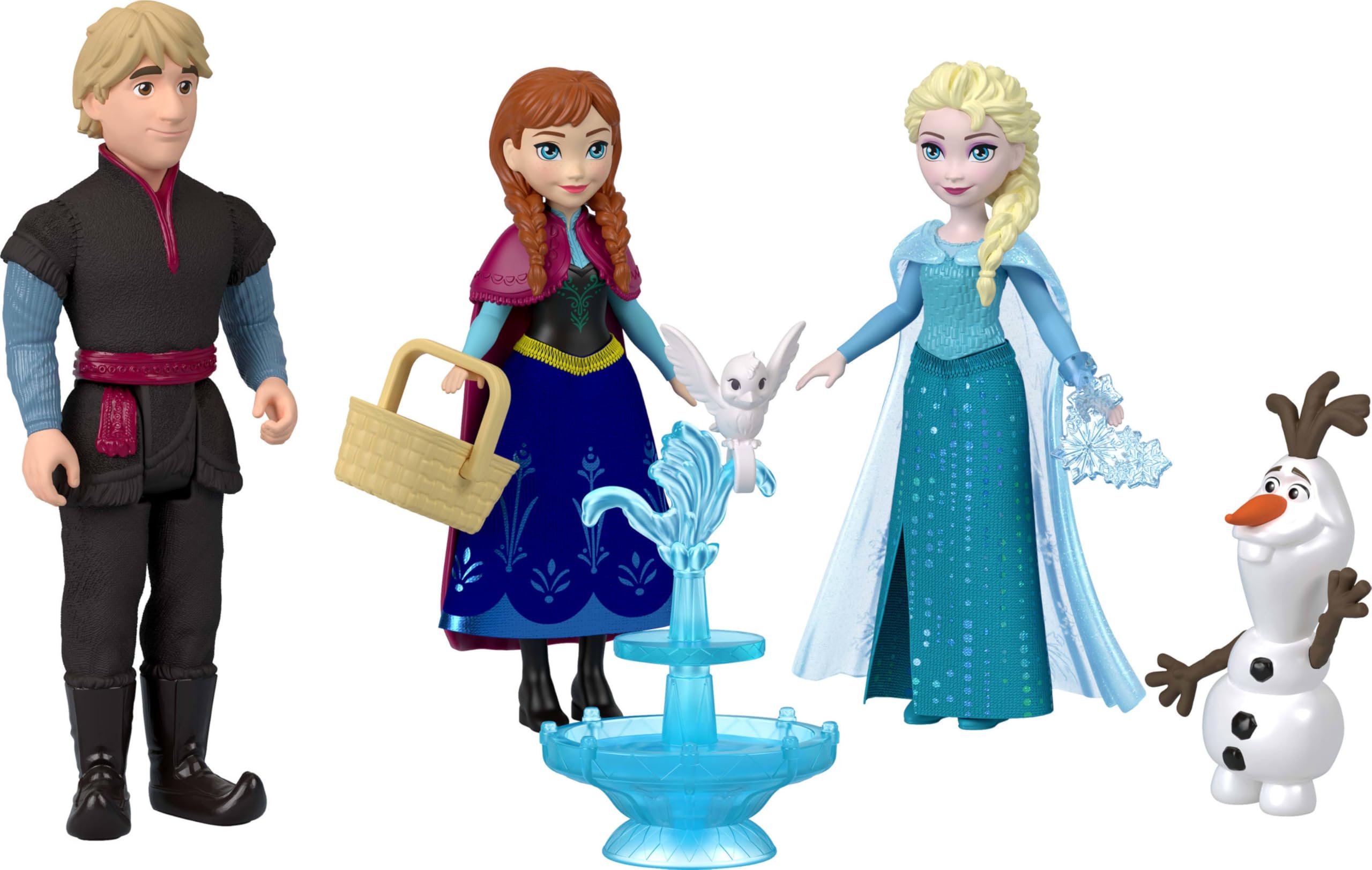 Mattel Disney Frozen Small Dolls Set - Anna, Elsa, Kristoff & Olaf | 3.5-inch Scale | Ages 3+ 6