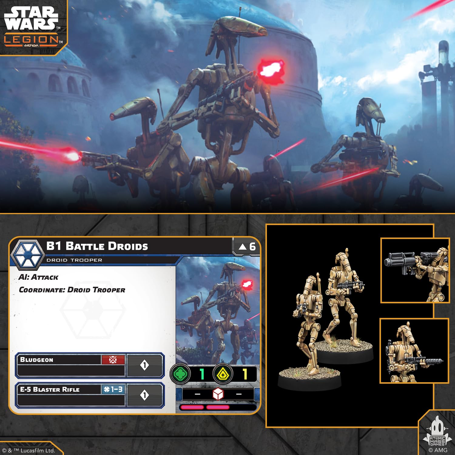 Asmodee Star Wars: Legion - B1 Battle Droids Expansion | 15 Miniatures | Strategy Wargame 4