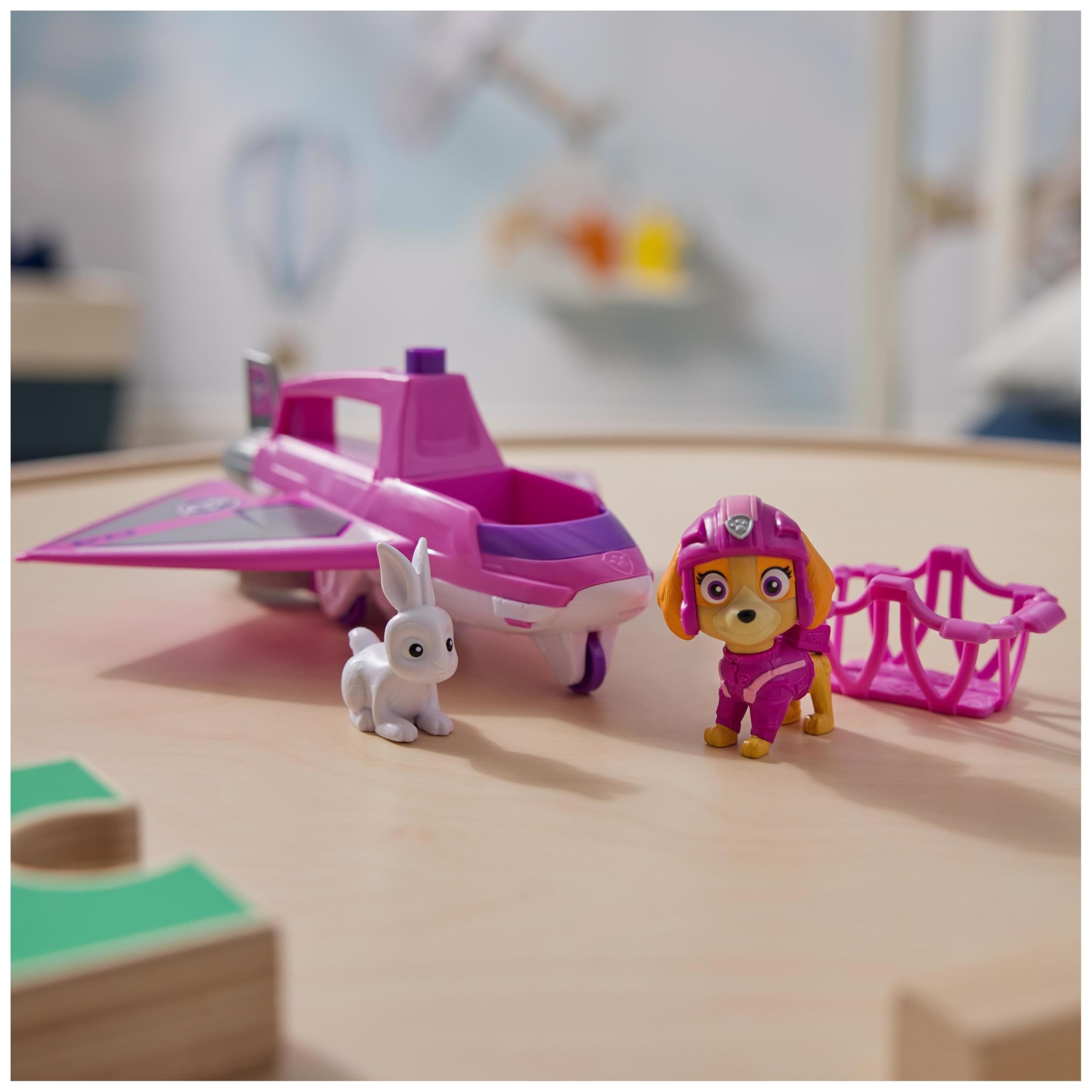 Paw Patrol Air Rescue Skye Action Figure & Hero Claw Jet Plane with Bunny Toy | Ages 3-9 2