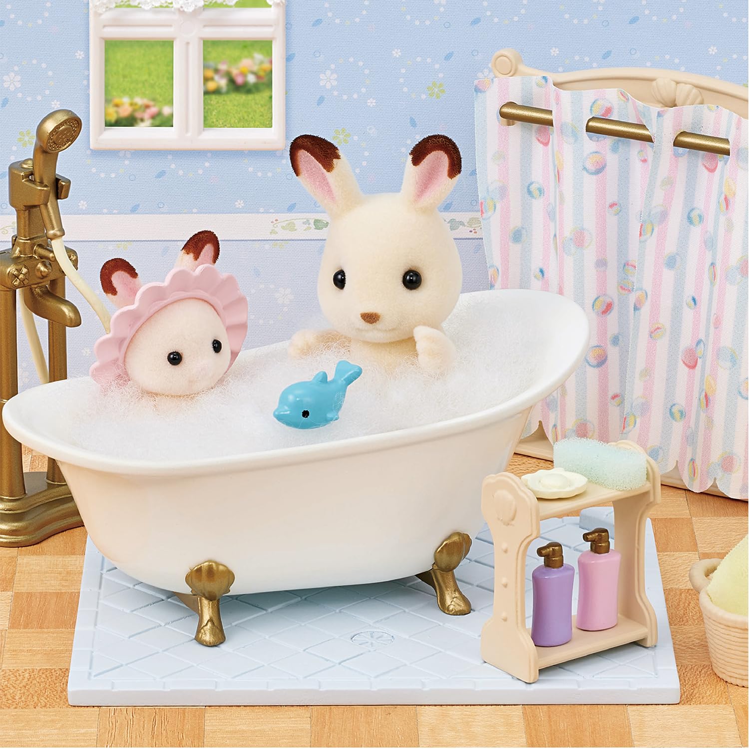 Sylvanian Families Bath & Shower Set - Antique Style Furniture | Ages 3+ 3