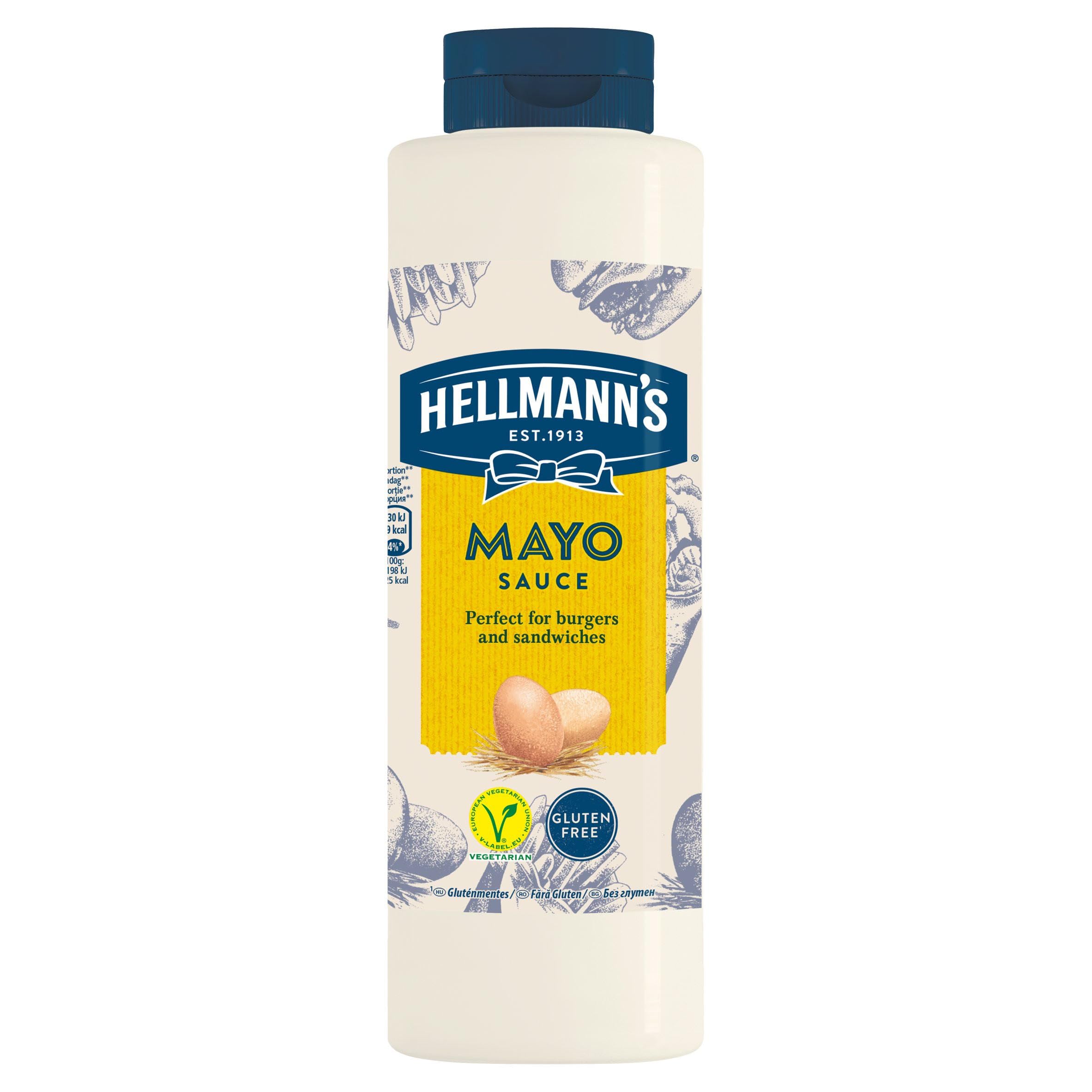 Hellmann's Classic Mayonnaise Sauce - Gluten Free, Vegetarian | 850ml