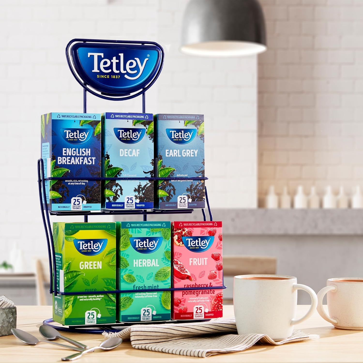 Tetley Zingy Lemon & Ginger Herbal Tea Bags - Naturally Caffeine-Free | 25 Count 8