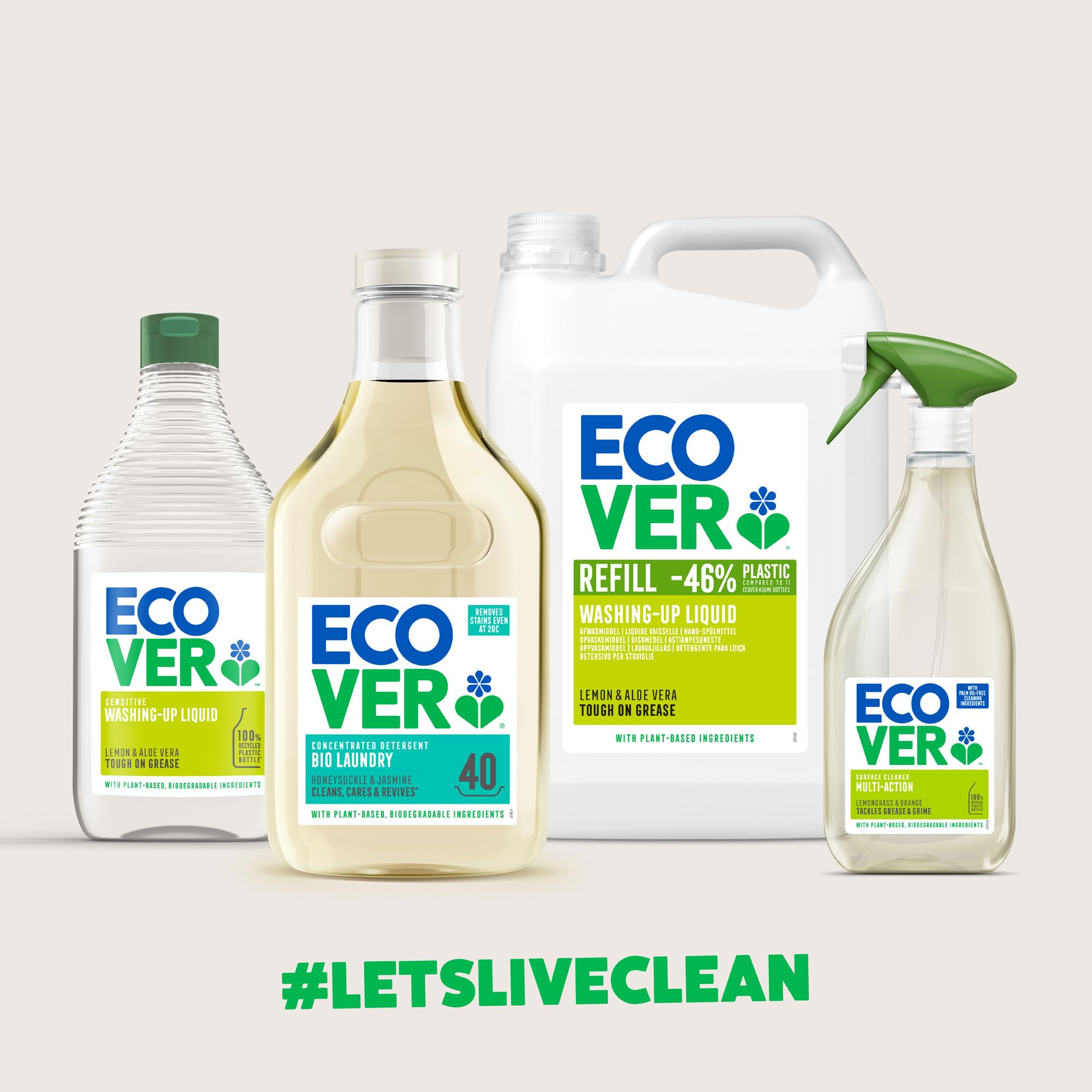Ecover Washing-Up Liquid - Tough on Grease | Biodegradable Formula | 950 ml Camomile & Clementine 6