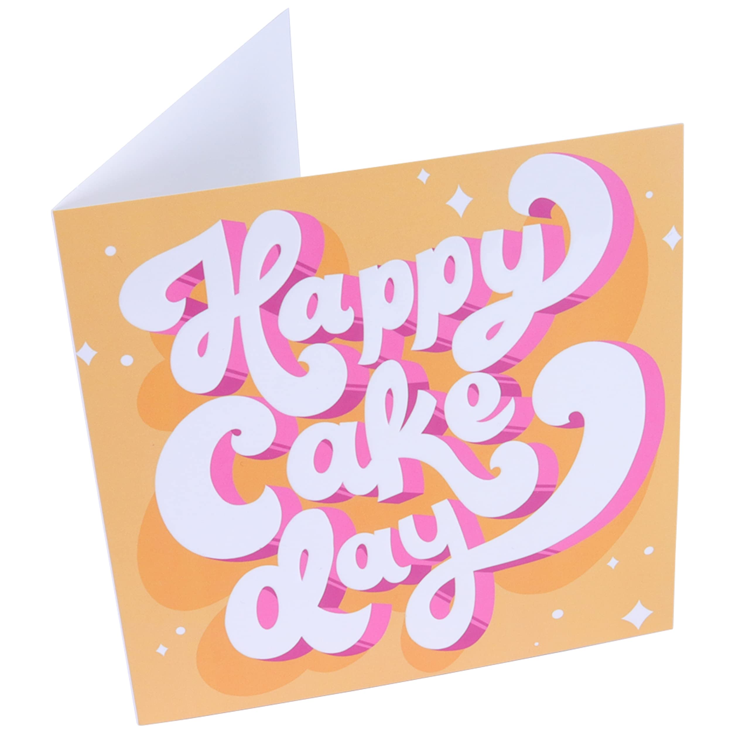 PME 'Happy Cake Day' Greeting Card - 300gsm Embossed Cardboard | 6x6 Inches 2