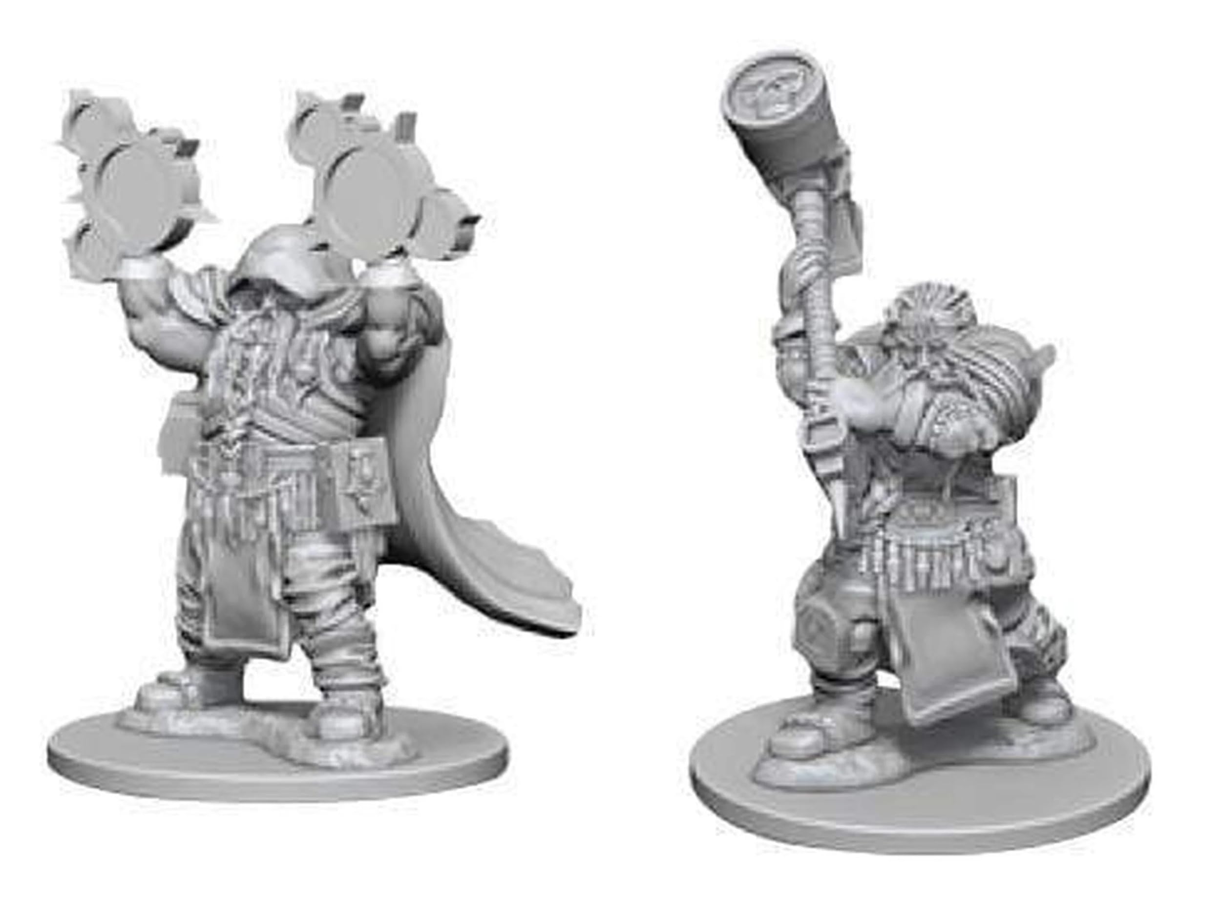 NECA Dungeons & Dragons Nolzur's Marvelous Unpainted Miniatures: Male Dwarf Fighter | Primed 4
