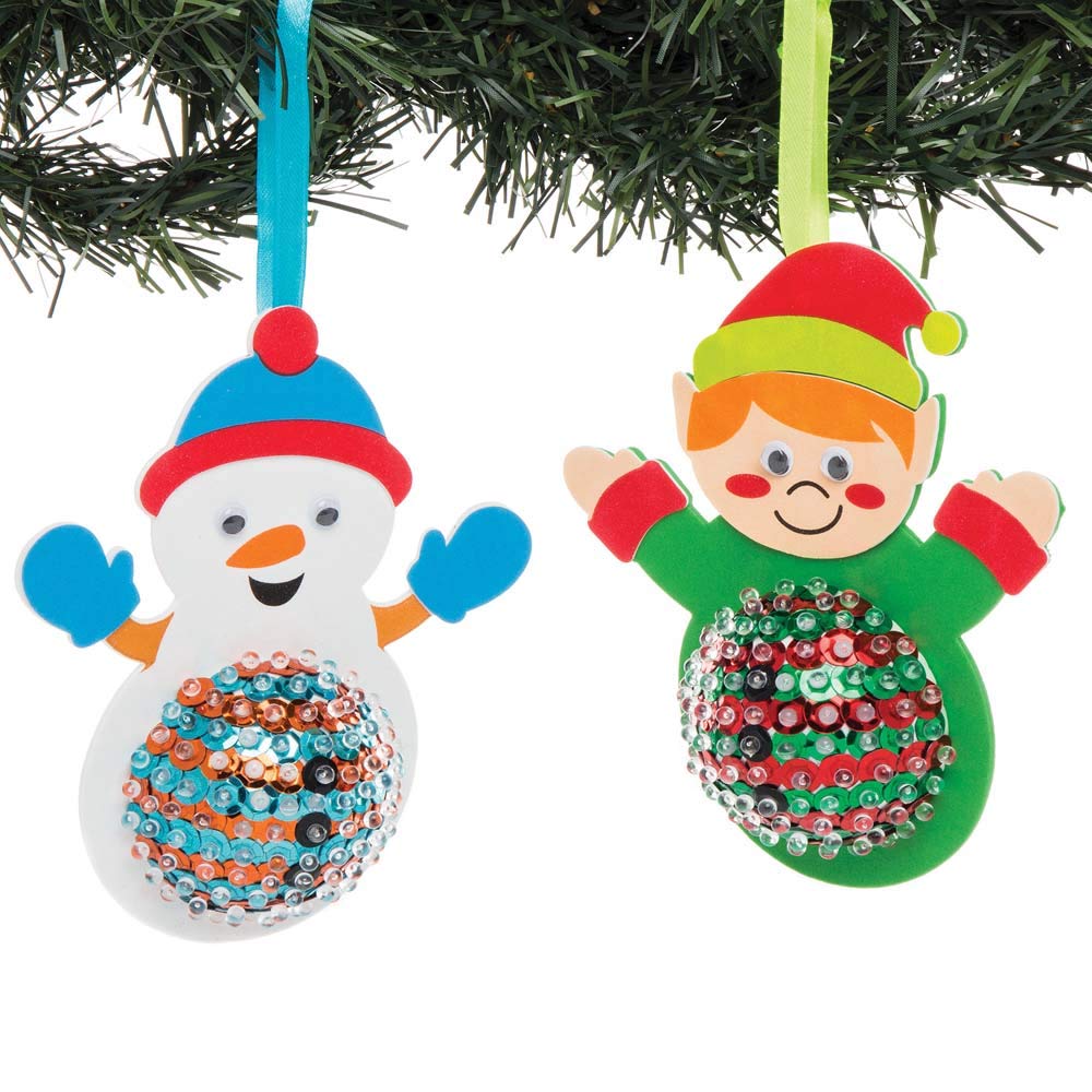 Baker Ross Christmas Character Bauble Decoration Kits – Pack of 3, Ages 5+ 7