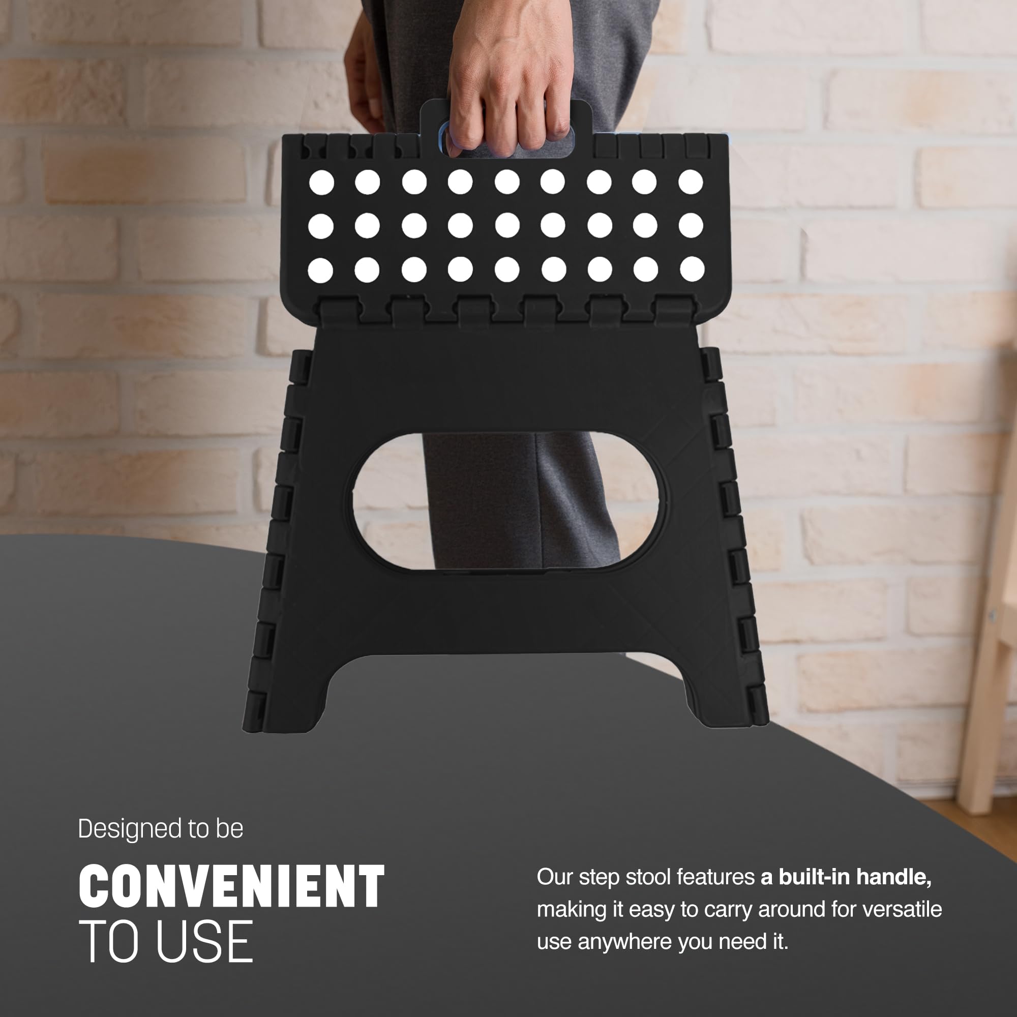 KEPLIN 11 Inch Heavy Duty Folding Step Stool | Non-Slip Foldable Footstool 3