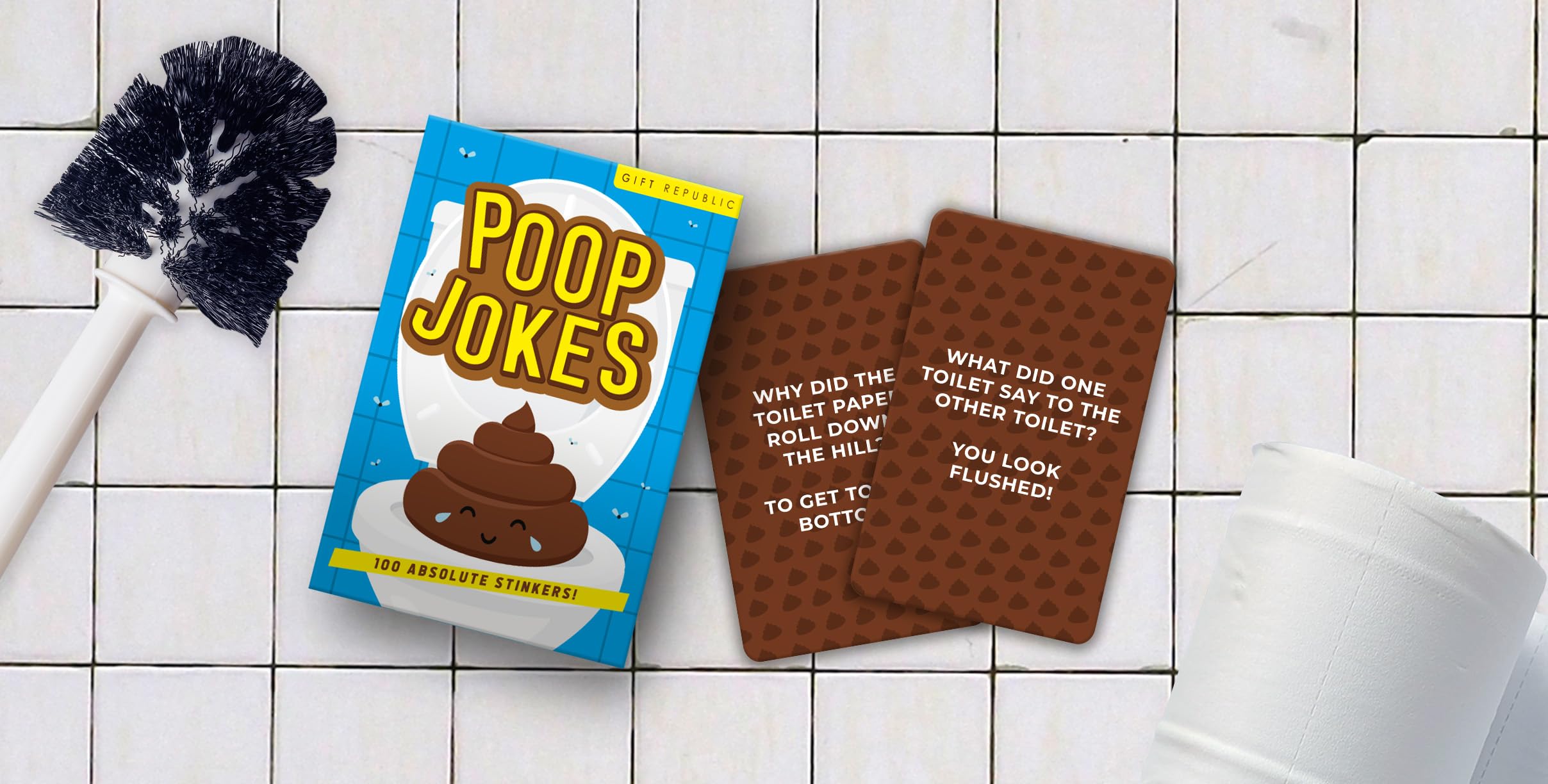 Gift Republic Poop Jokes Cards - 100 Hilarious Poo Jokes and Puns for Kids and Adults 6