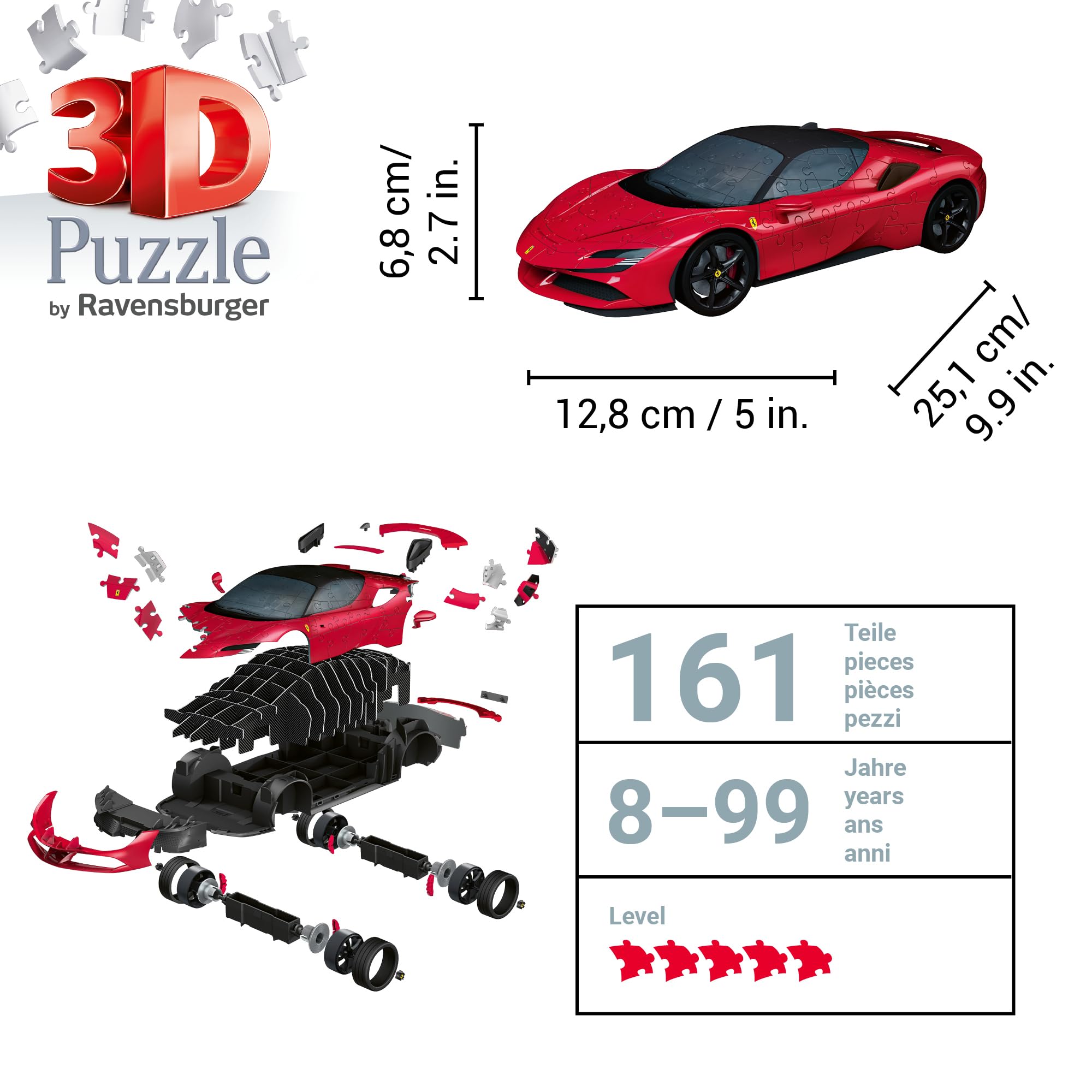Ravensburger Ferrari SF90 Stradale 3D Puzzle 108 Pieces 10