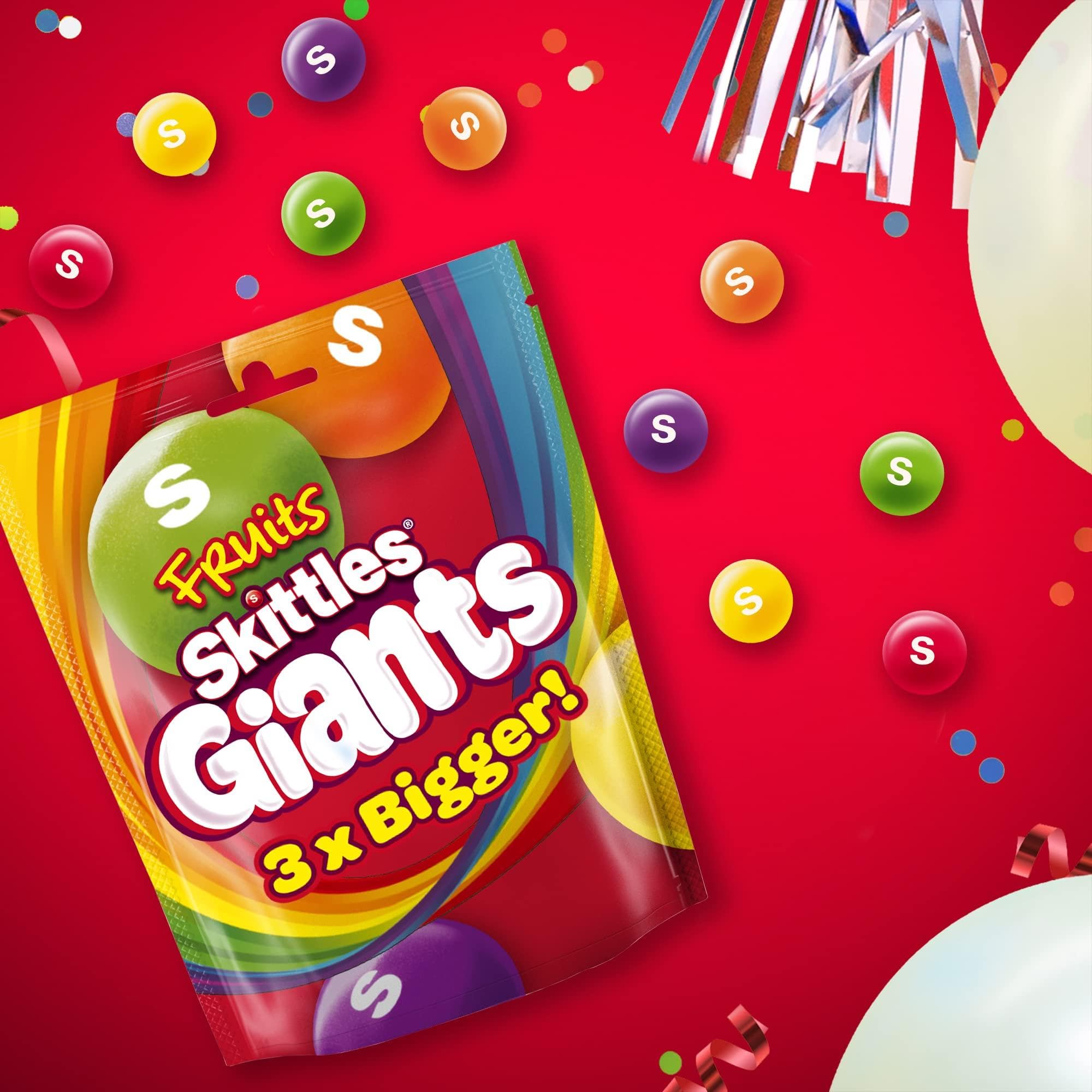 Skittles Giants Fruit Flavoured Sweets - 3x Bigger Size | 132g Bag 5