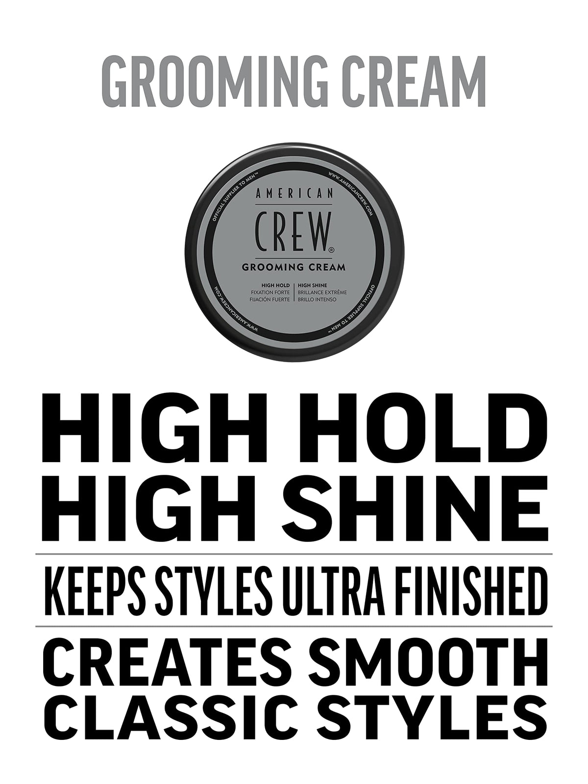 American Crew Grooming Cream - Medium Hold, Shine, Conditioning | 85ml 3