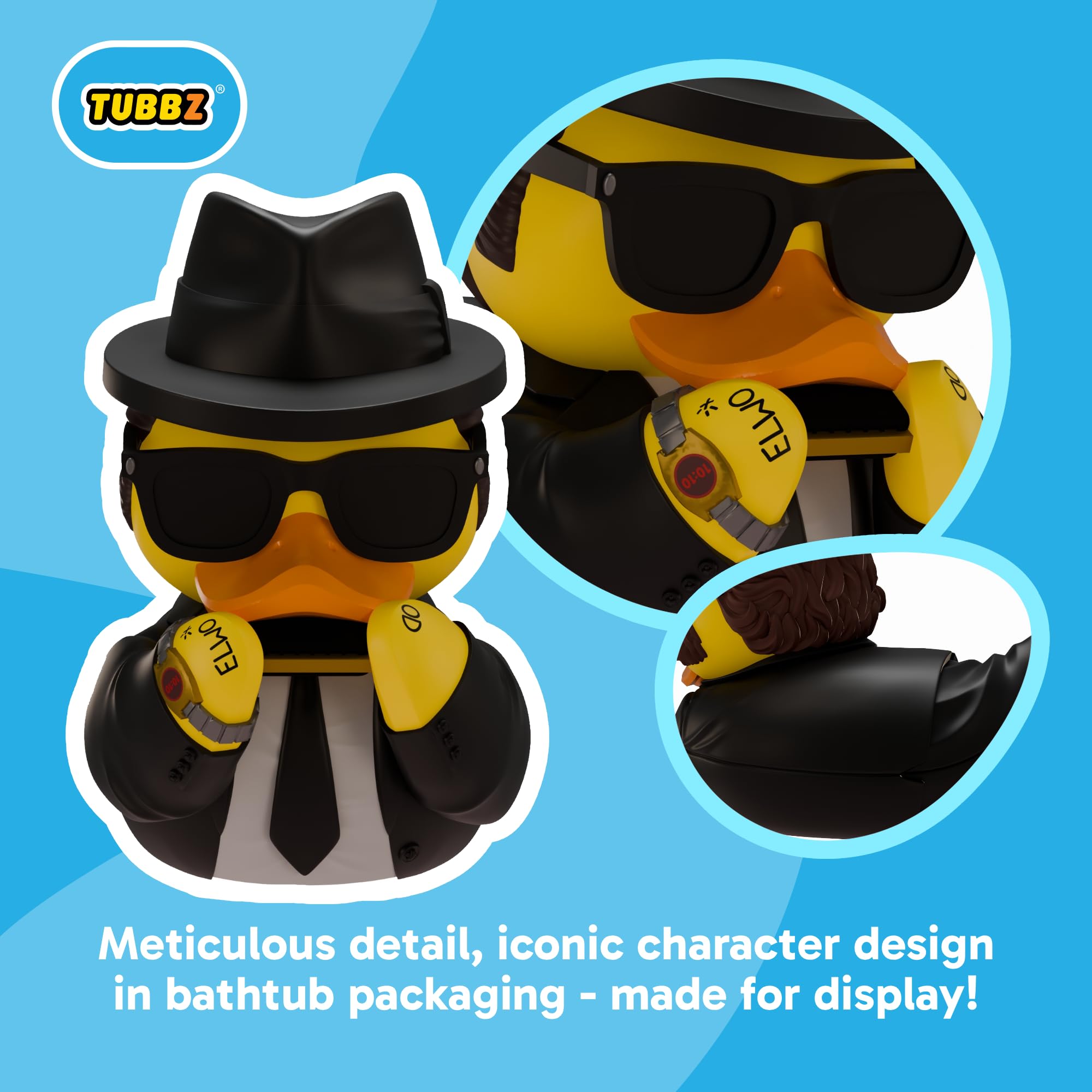 TUBBZ Blues Brothers - Elwood Cosplaying Rubber Duck Collectible Figure | 9 cm Tall 2